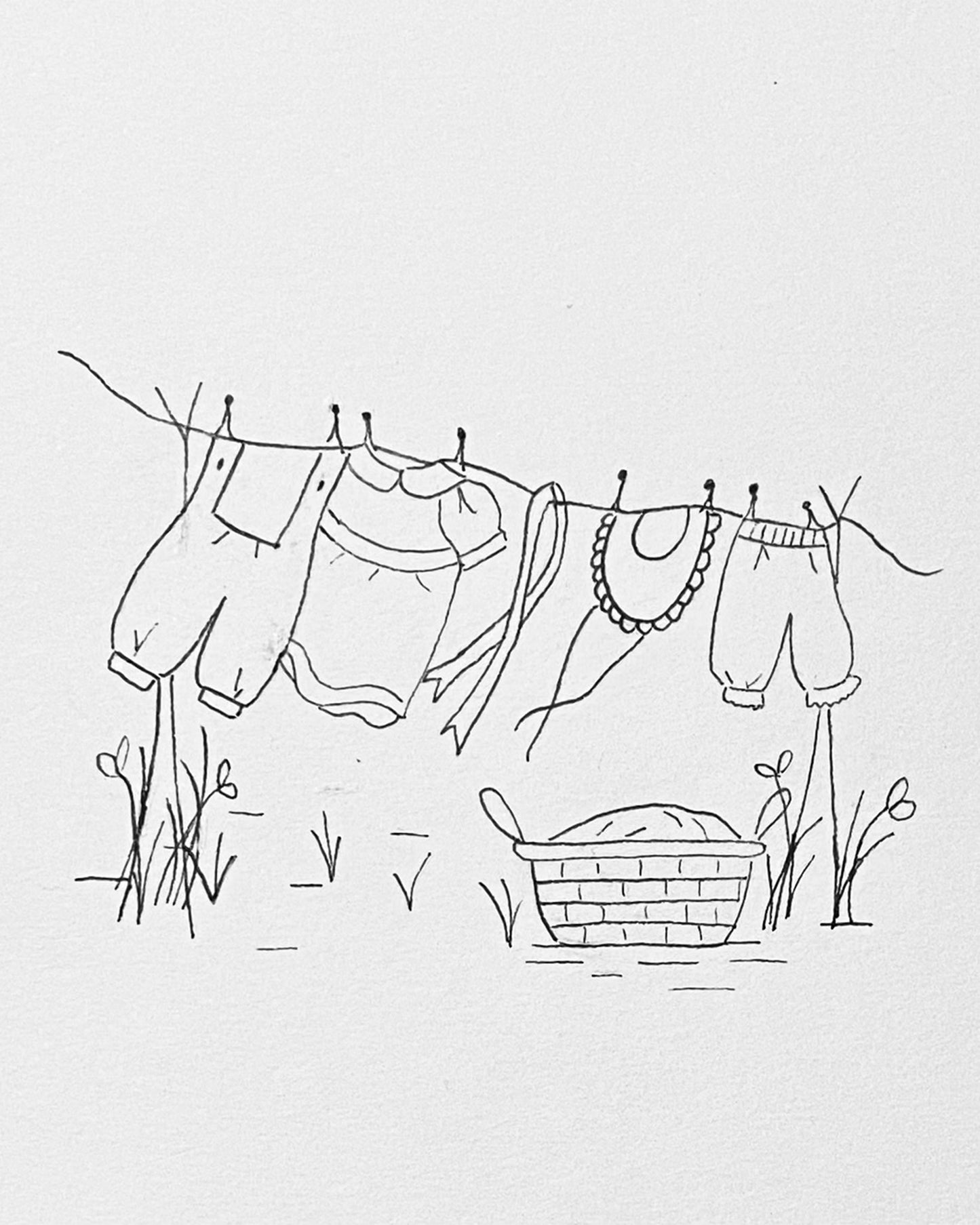 The Clothes Line Embroidery Kit
