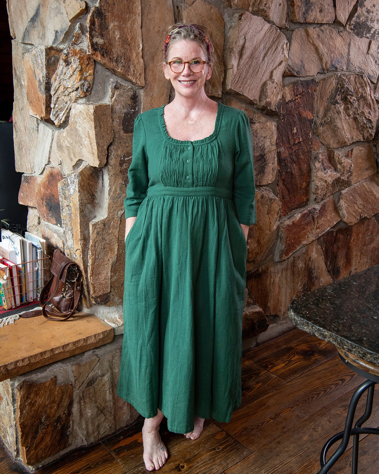 LAURA Dress in Emerald