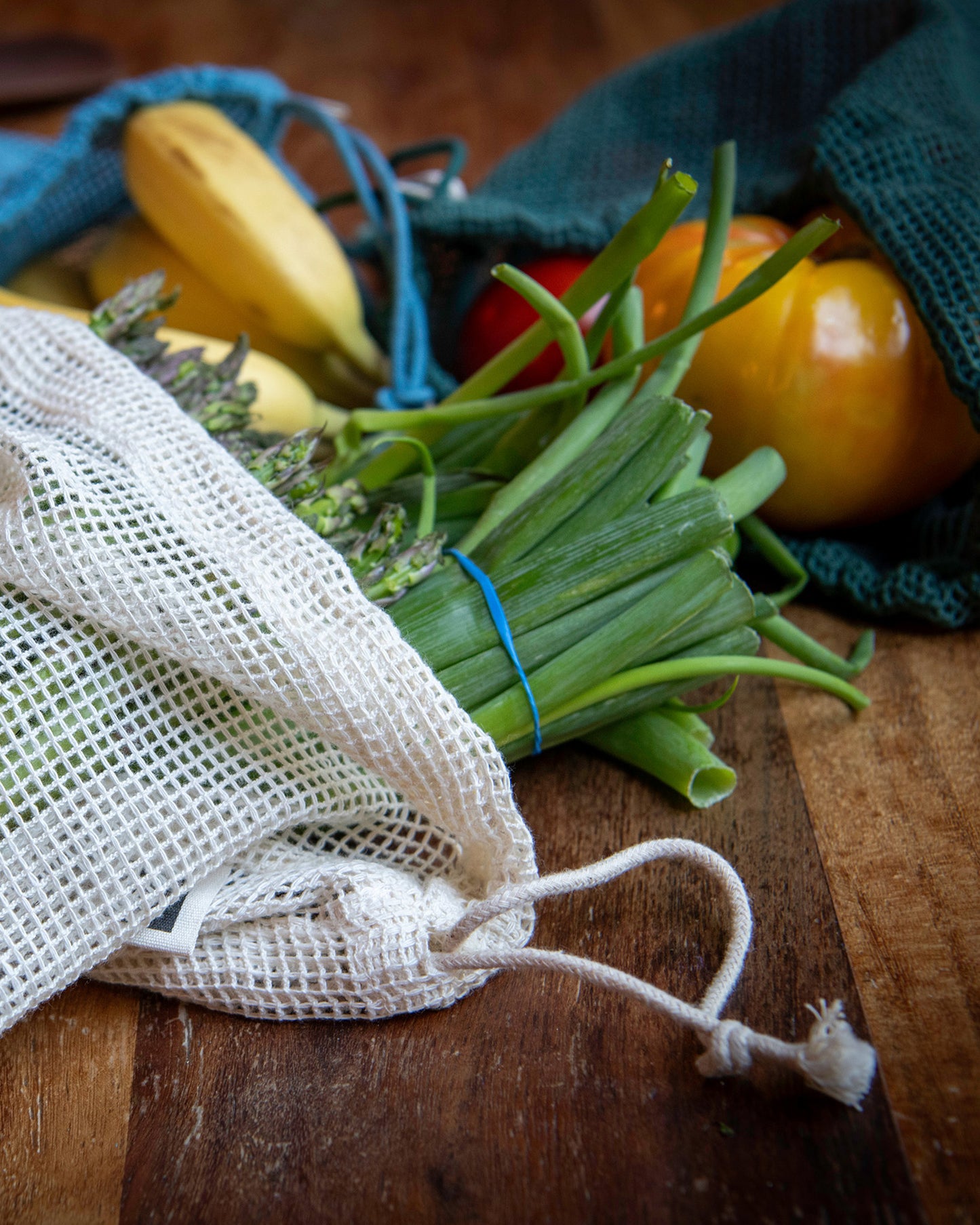 Le Marche Pine Mesh Produce Bags, Set of 3