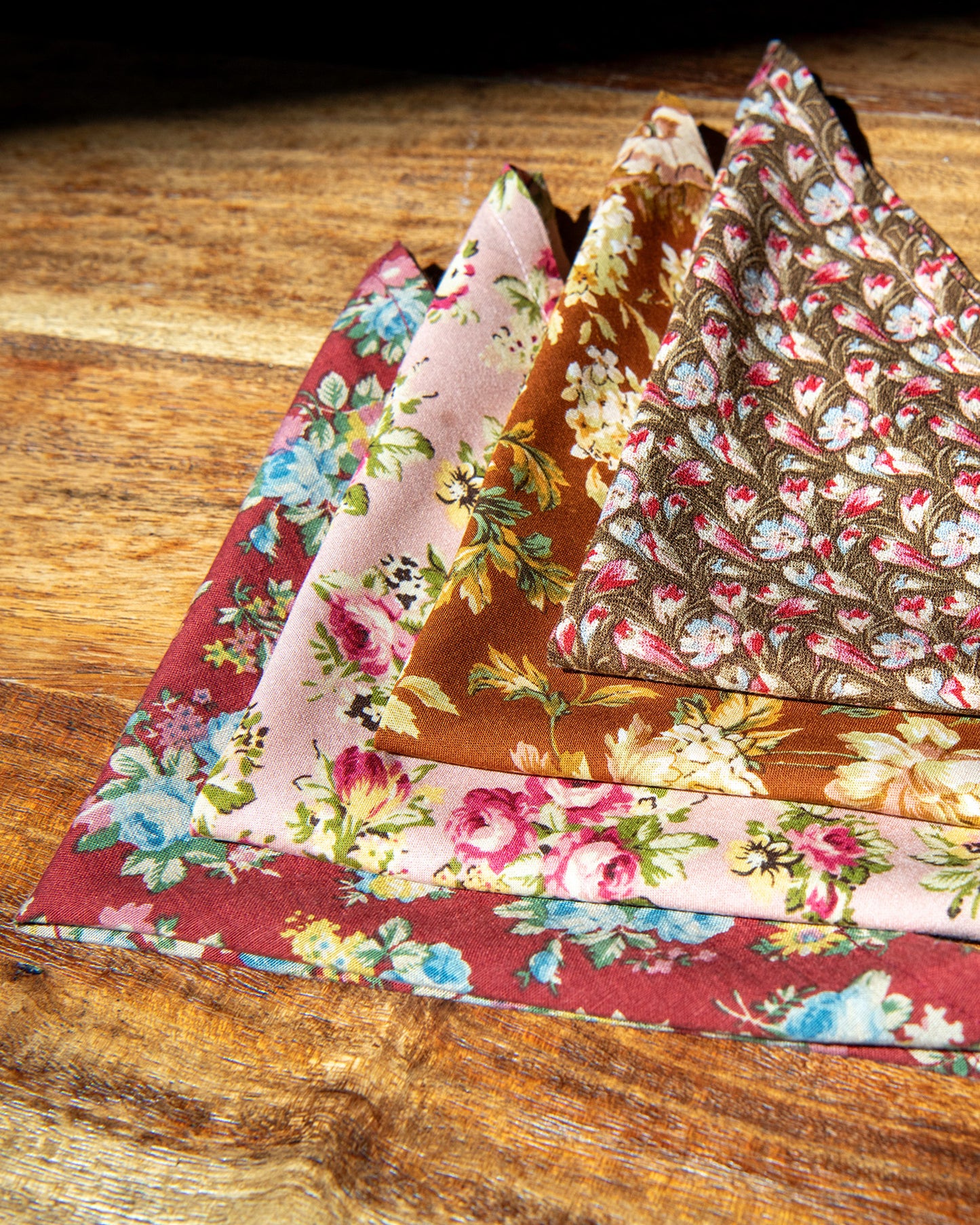 Autumn Patchwork Assorted Napkins, Set of 4