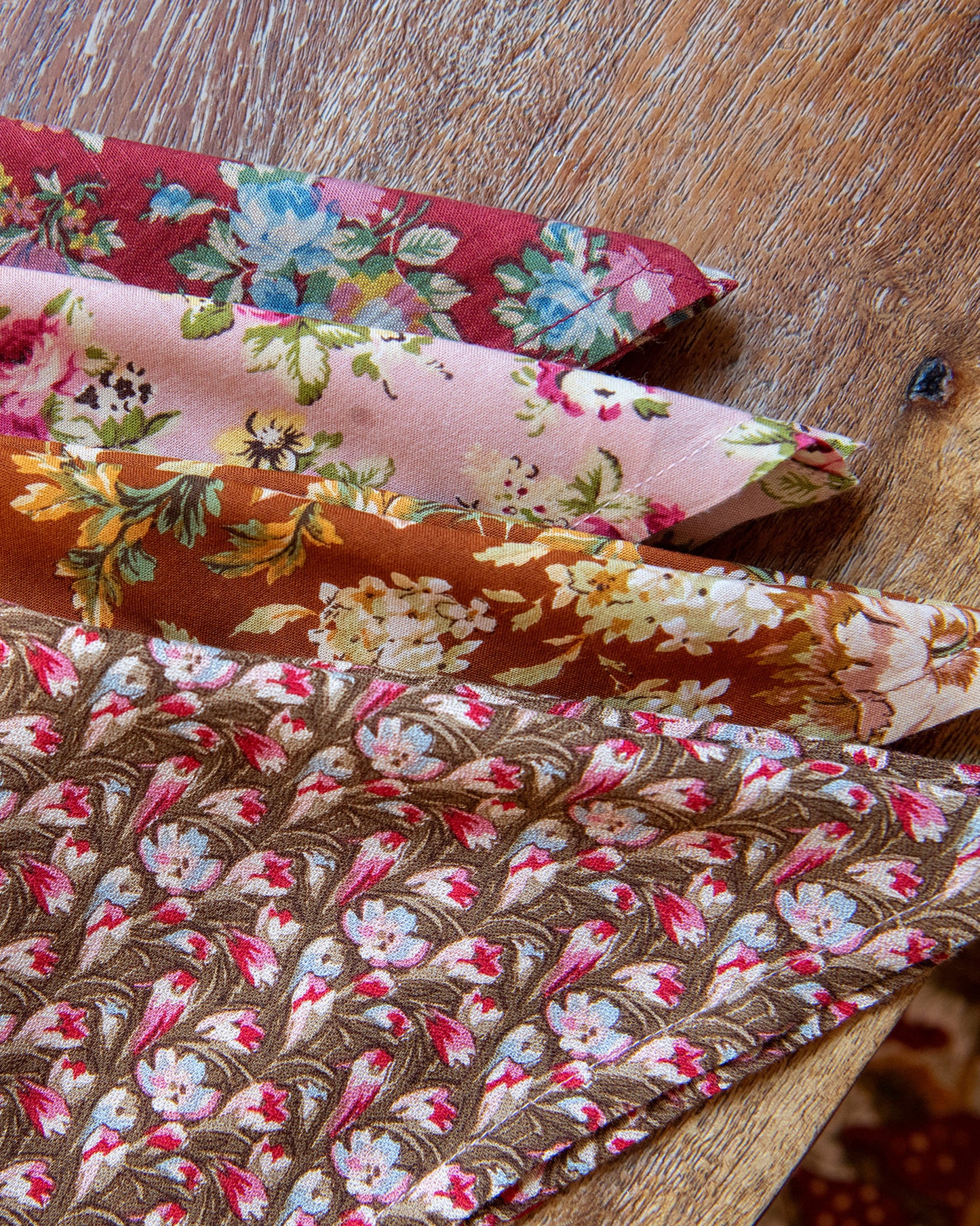 Autumn Patchwork Assorted Napkins, Set of 4