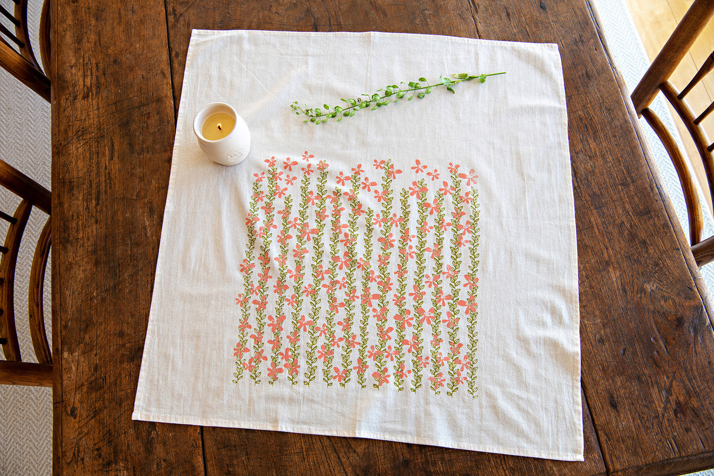 A Budding Romance Tea Towels, Set of 2