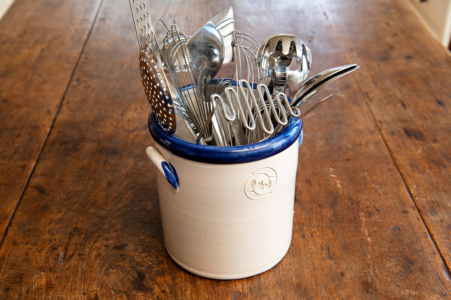 Modern Prairie Ironstone Handled One-Gallon Crock