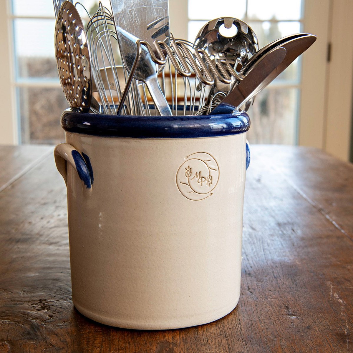 Modern Prairie Ironstone Handled One-Gallon Crock