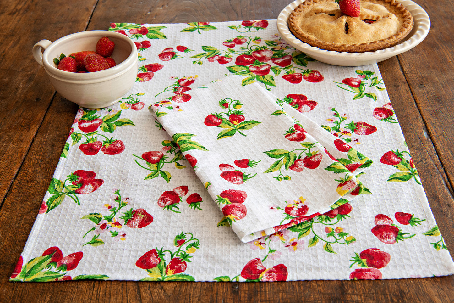 Berry Bliss Honeycomb Towels, Set of 2