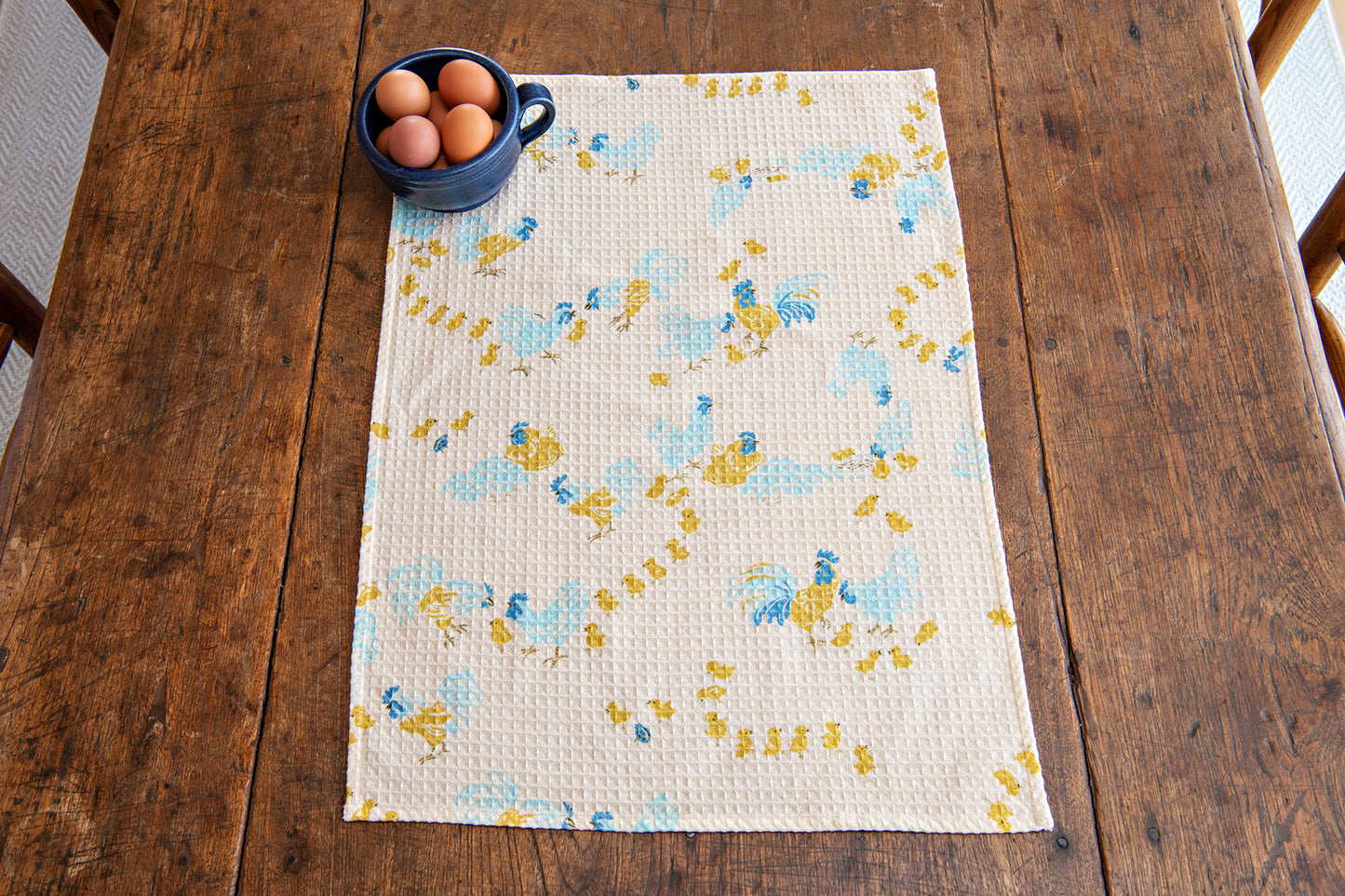 Barnyard Rooster Honeycomb Towels, Set of 2