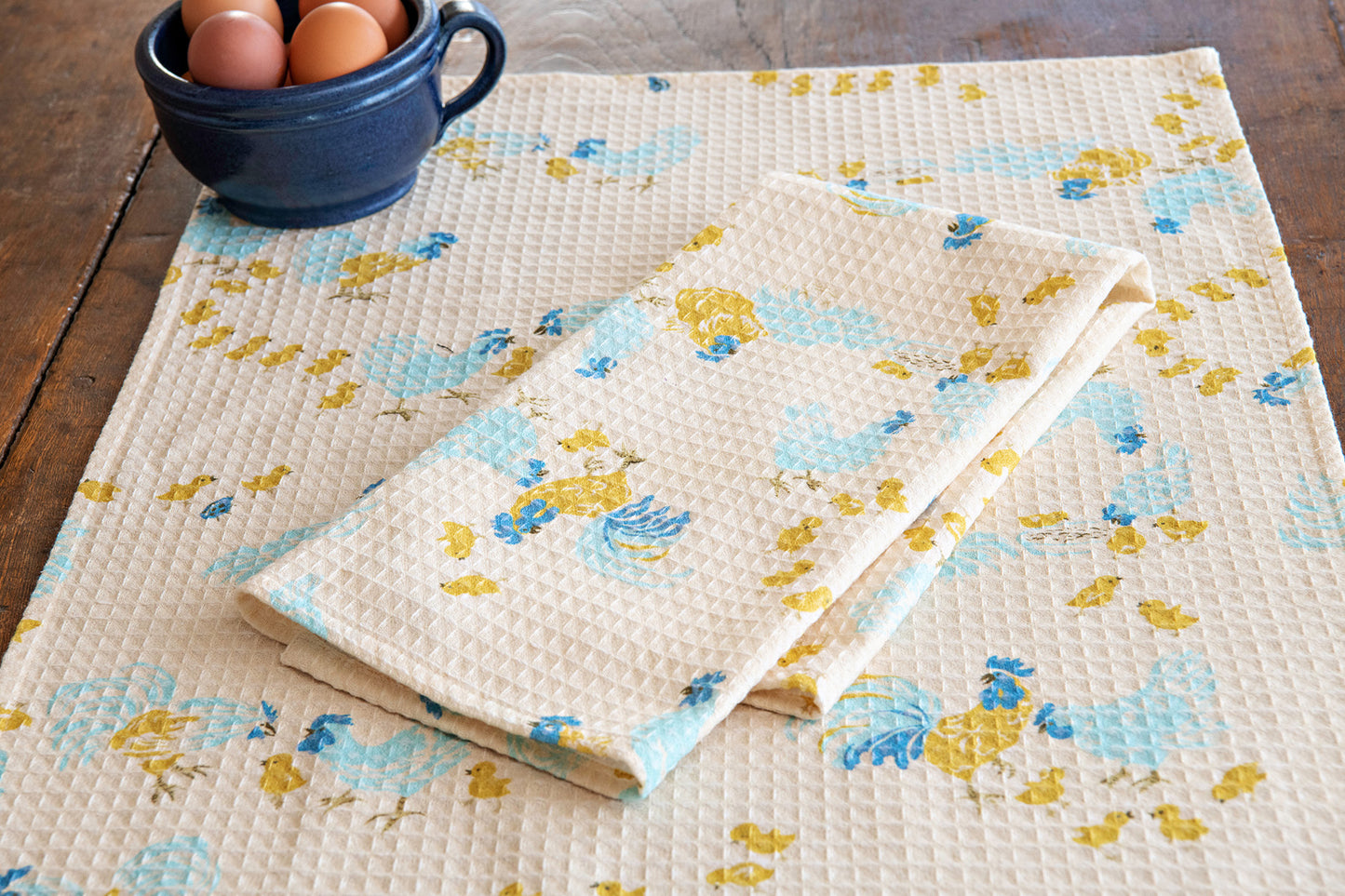 Barnyard Rooster Honeycomb Towels, Set of 2