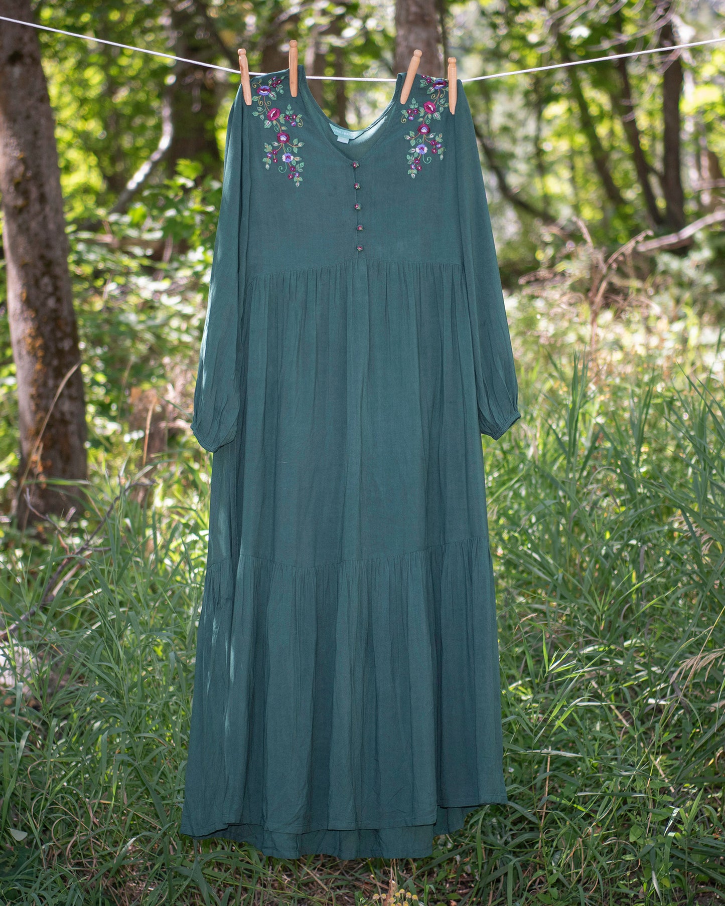 ORCHARD Dress in Emerald