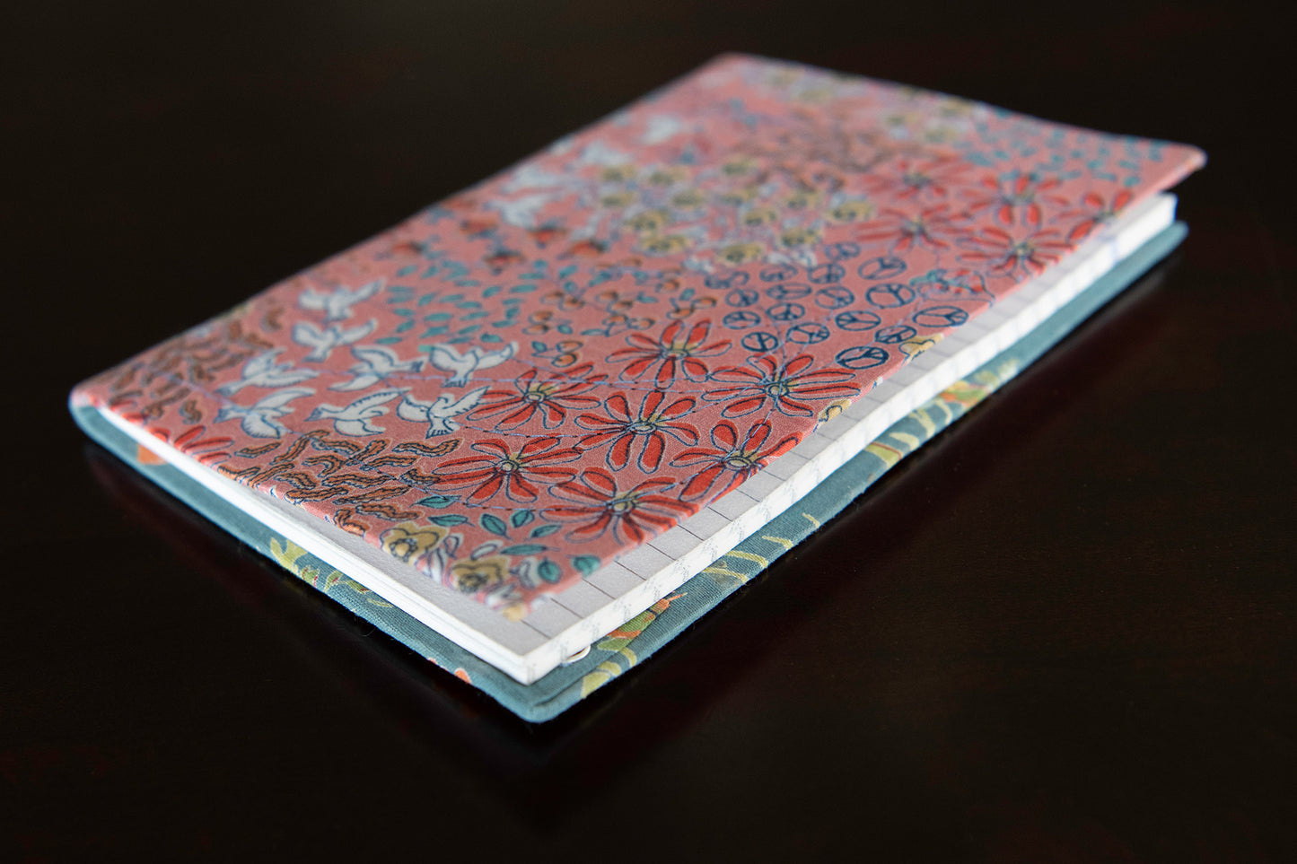 Prairie Patchwork Ruled Journal in Rose