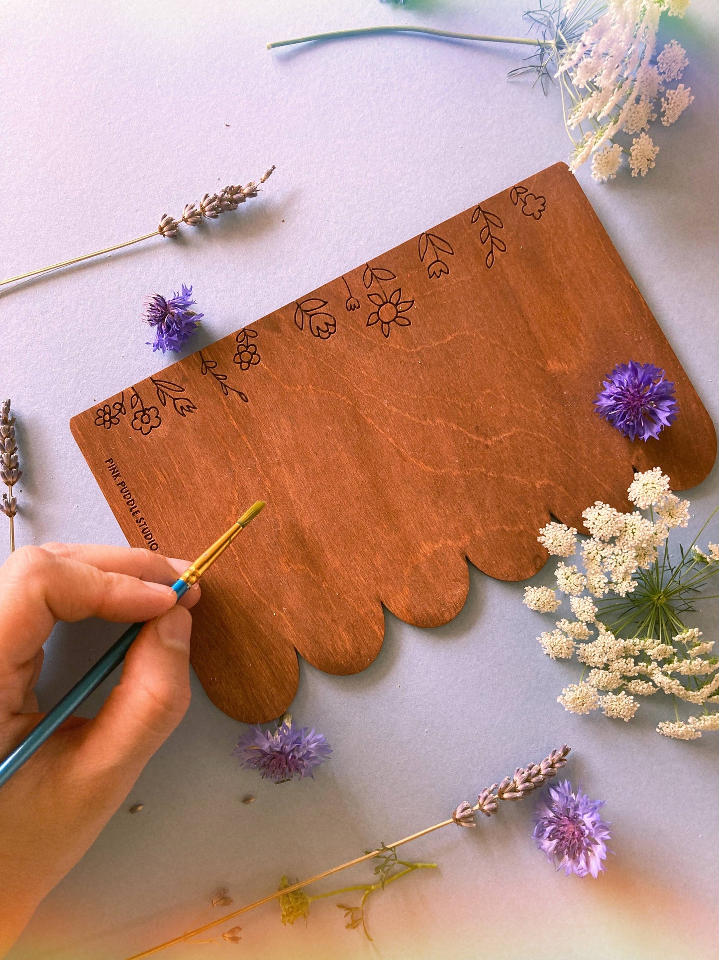 Wildflower Wood Watercolor Art Palette
