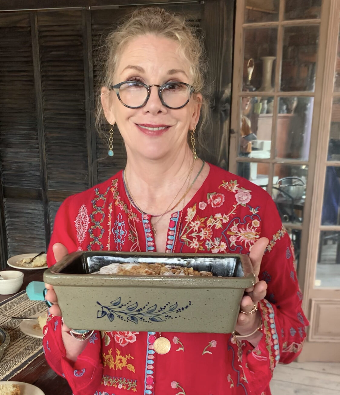 Farm Floral Ceramic Loaf Pan