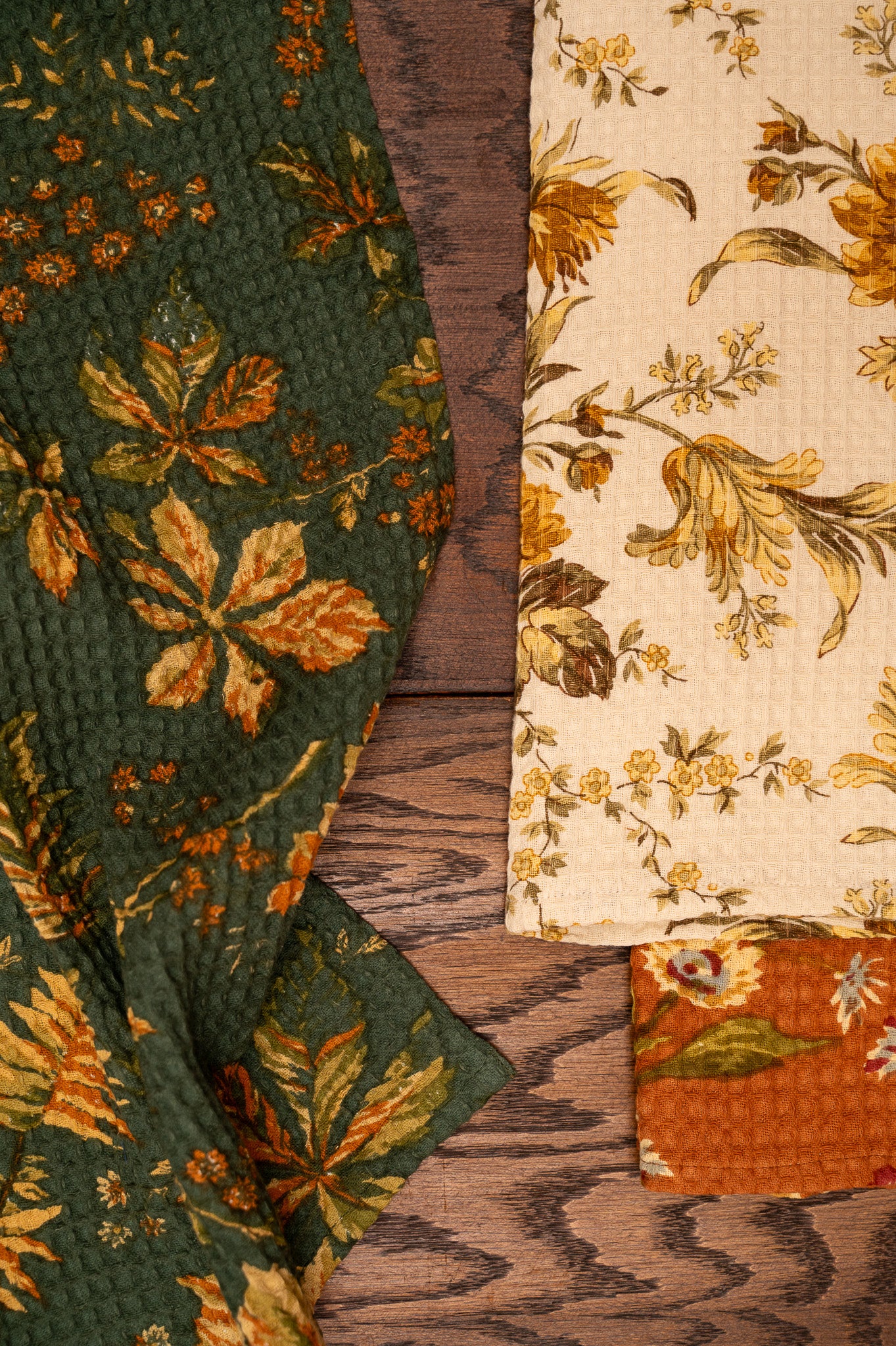 Marguerite & Musical Floral Tea Towels Bundle, Set of 3