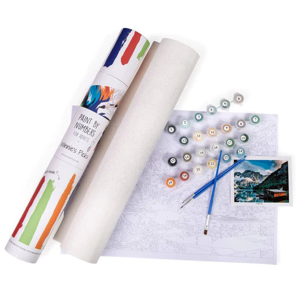 Flowers In A Watering Can Paint-By-Numbers Kit
