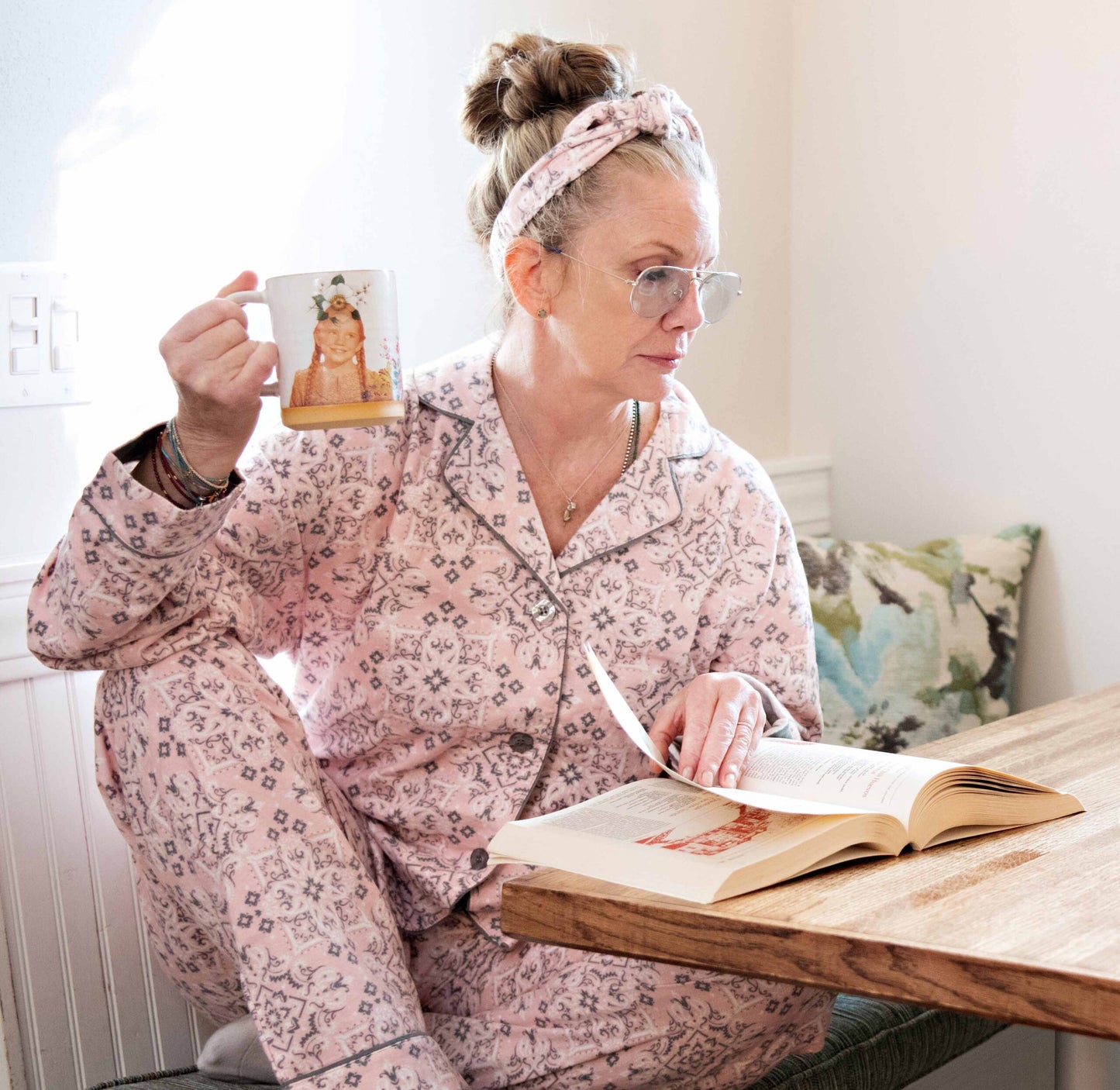 Blush Bandana Pajamas and Headband Set