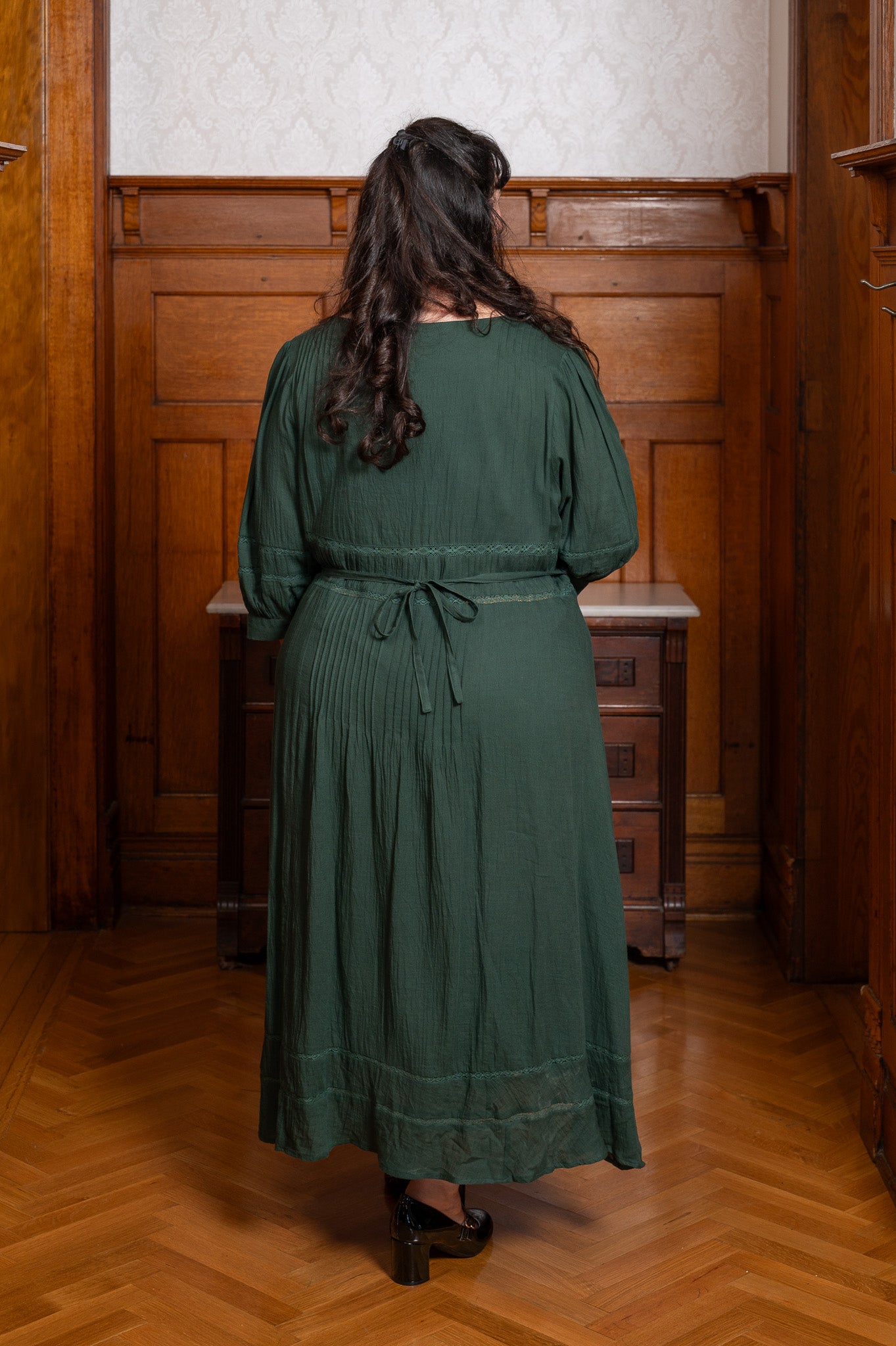 The Bespoke Dress in Forest Green