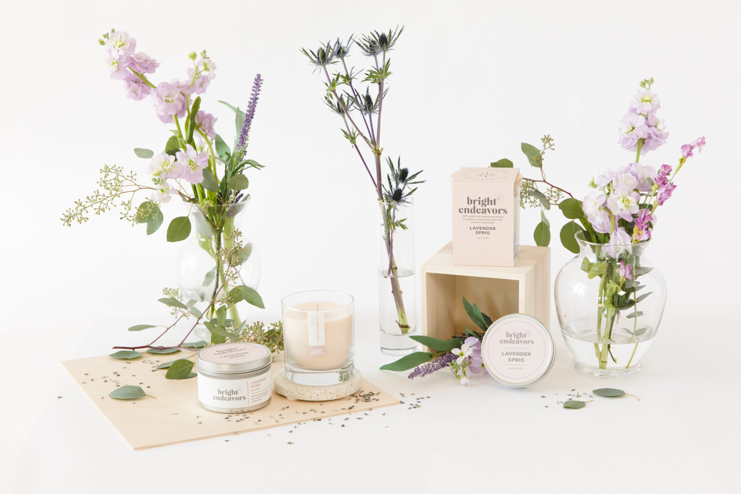 Lavender Sprig Candle, 8 oz.