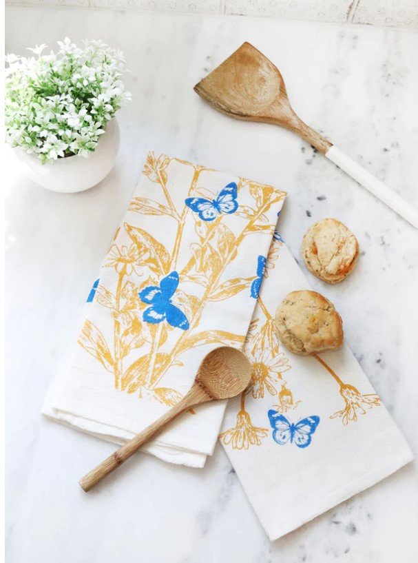 Butterfly & Wildflower Tea Towel