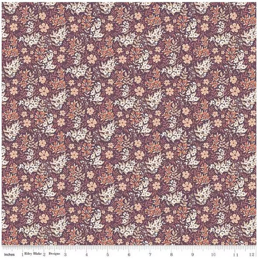 Evening on the Prairie Ditsy Floral Purple, Fabric by the Yard