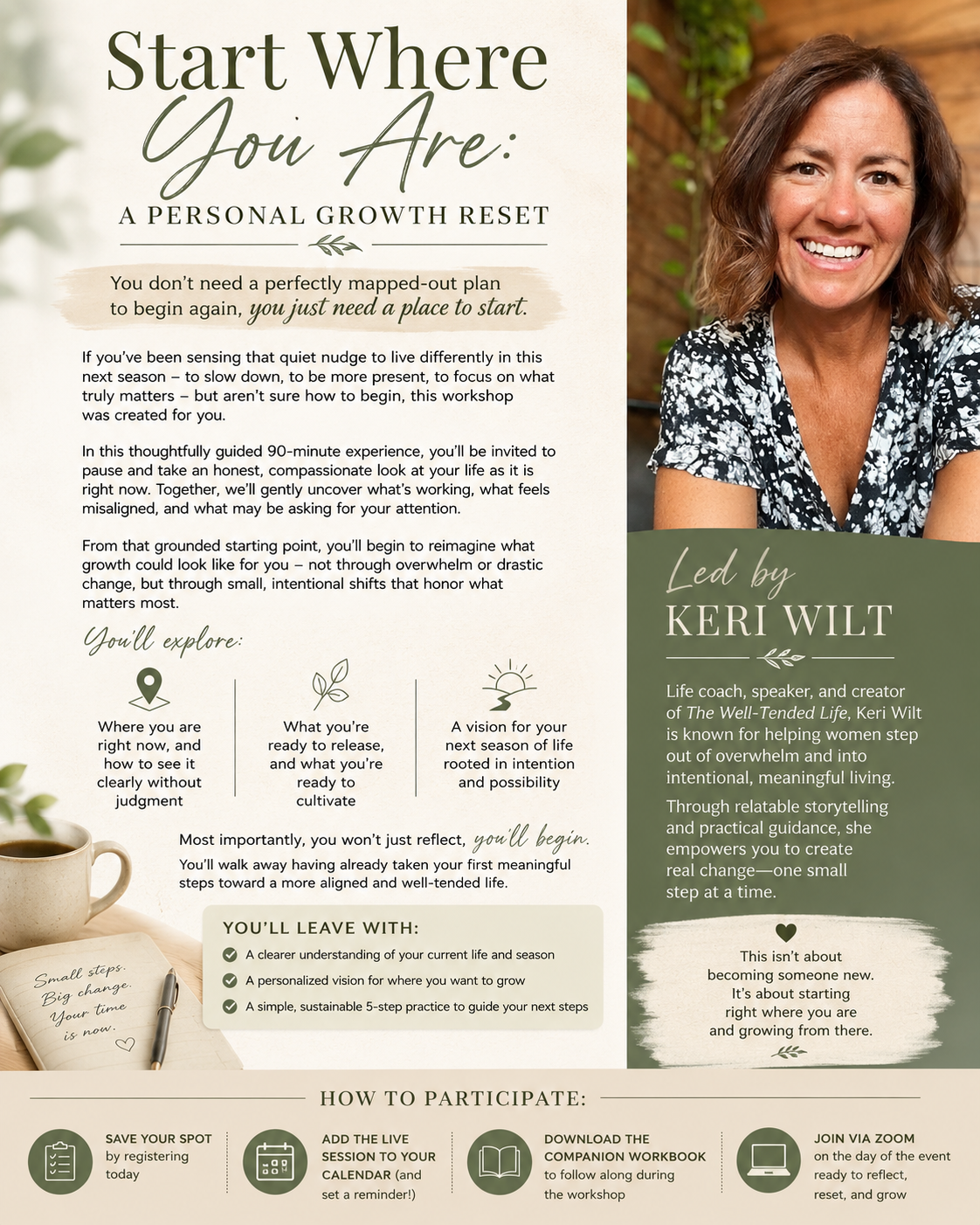Start Where You Are: A Personal Growth Reset, June 20th