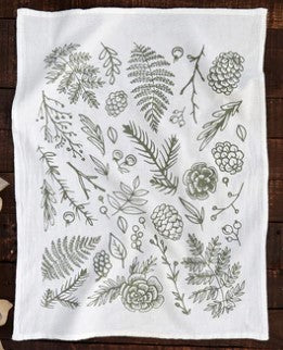 Fresh Evergreens Tea Towel