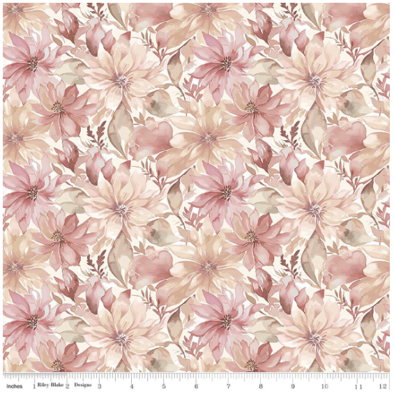 Daybreak on the Prairie Cream Floral, Fabric by the Yard