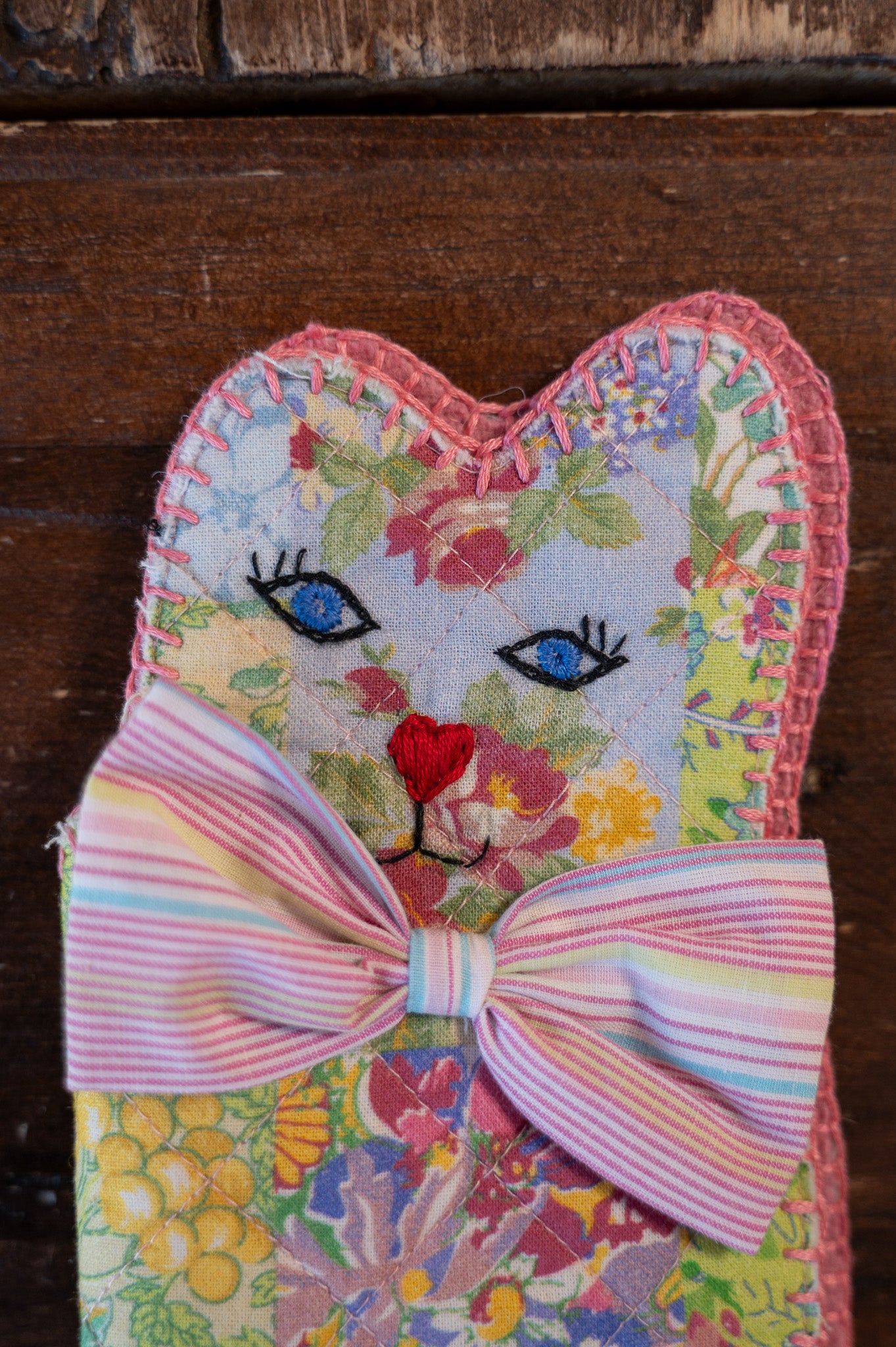 Garden Collage Patchwork Cat Sewing Kit