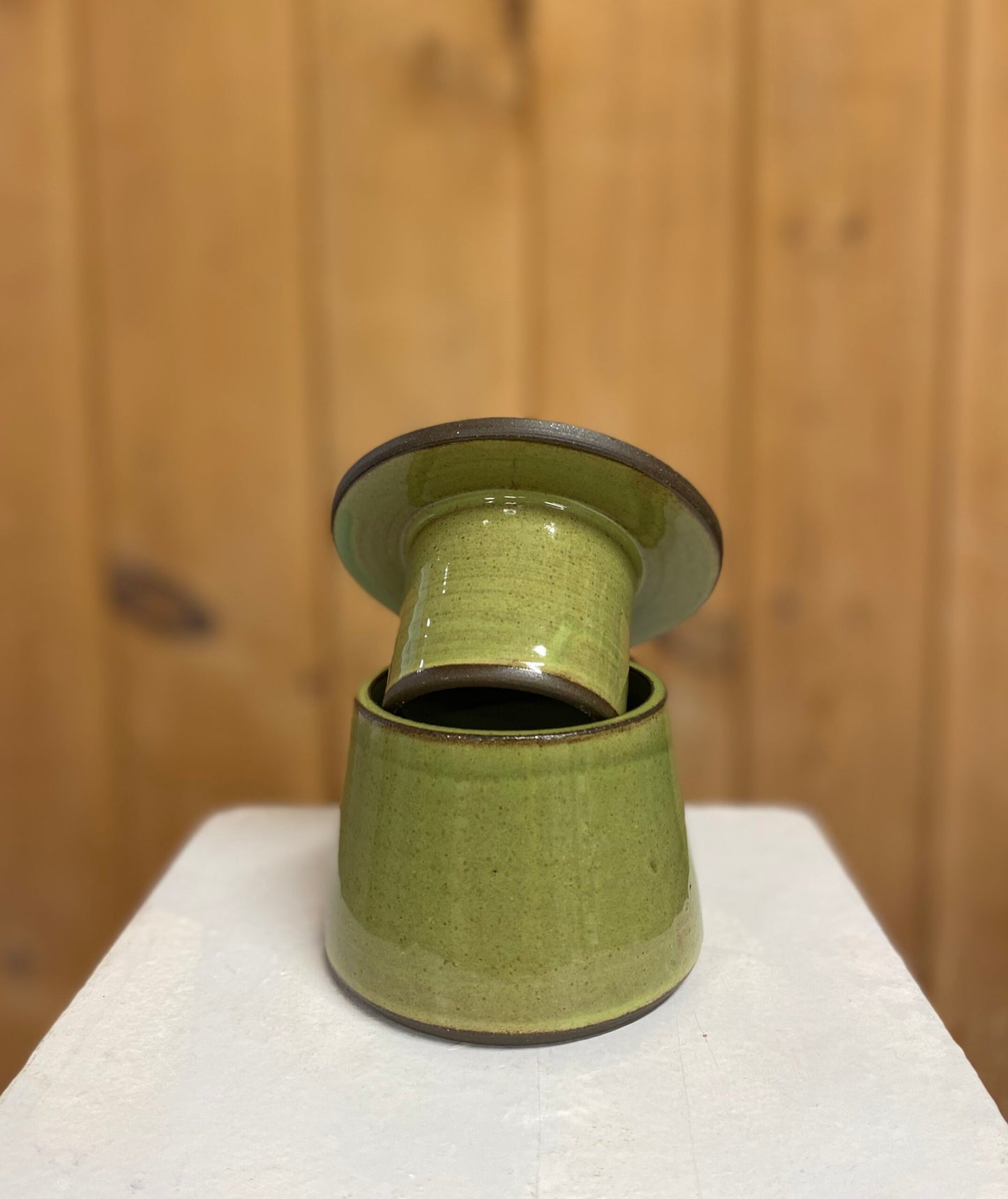 French Butter Crock in Prairie Green