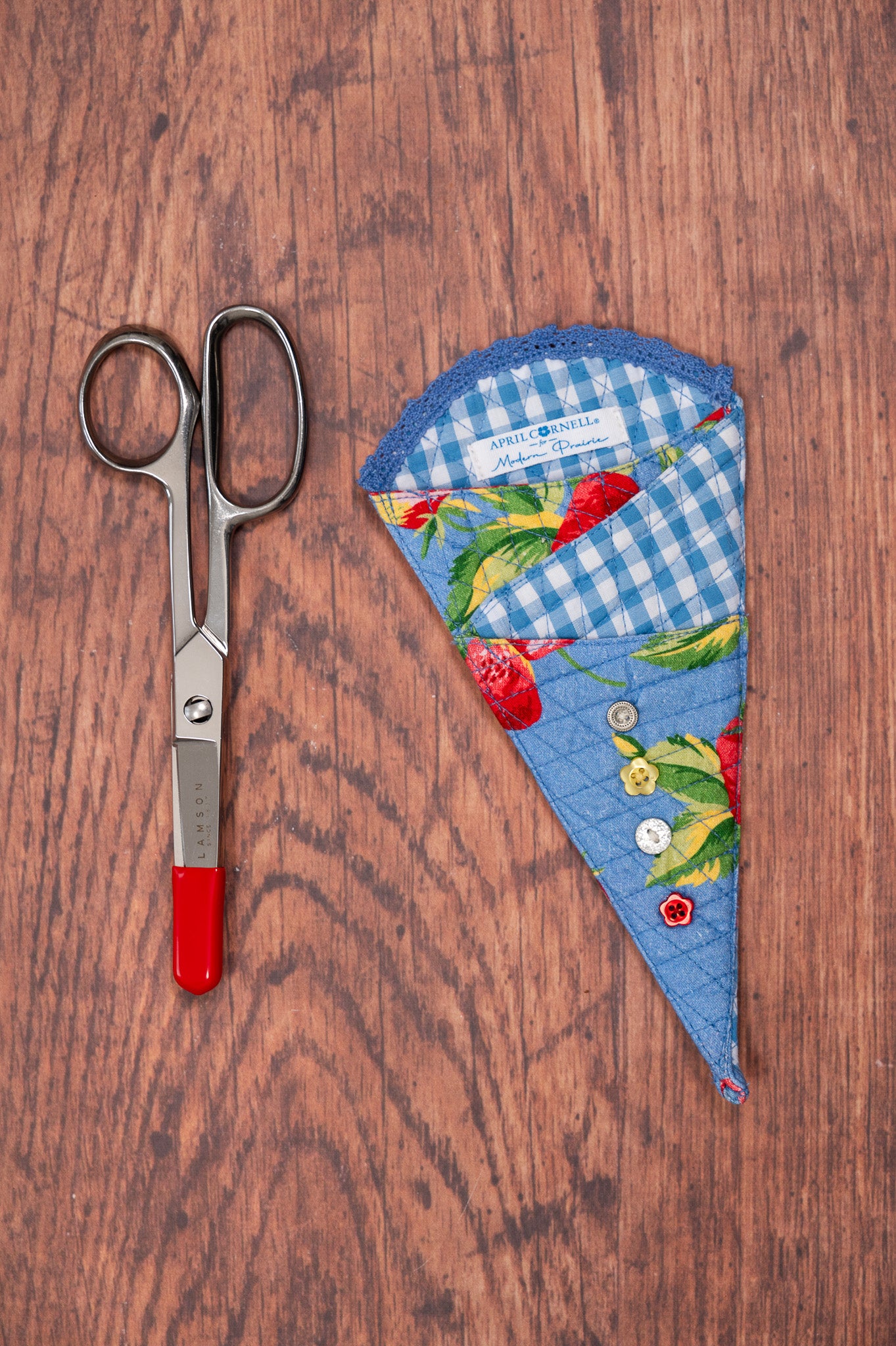 Strawberry Magic Patchwork Scissor Sleeve