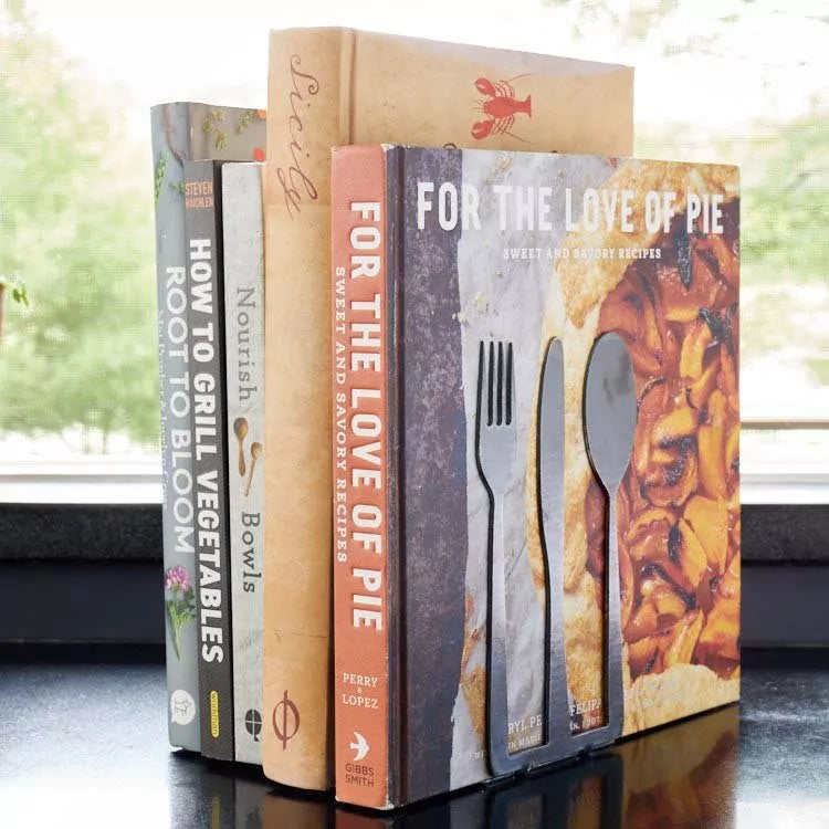 Fork, Knife & Spoon Cookbook Bookends