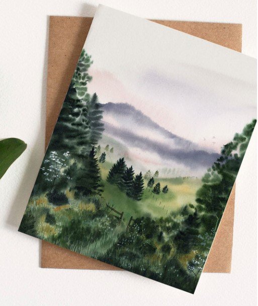 Hills and Meadows Mixed Stationery, Set of 8