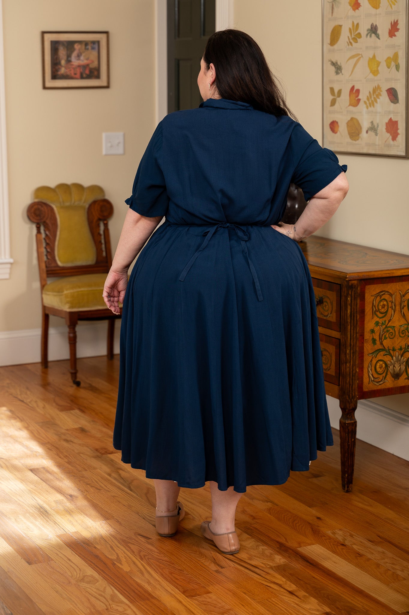 Hostess Dress in Navy