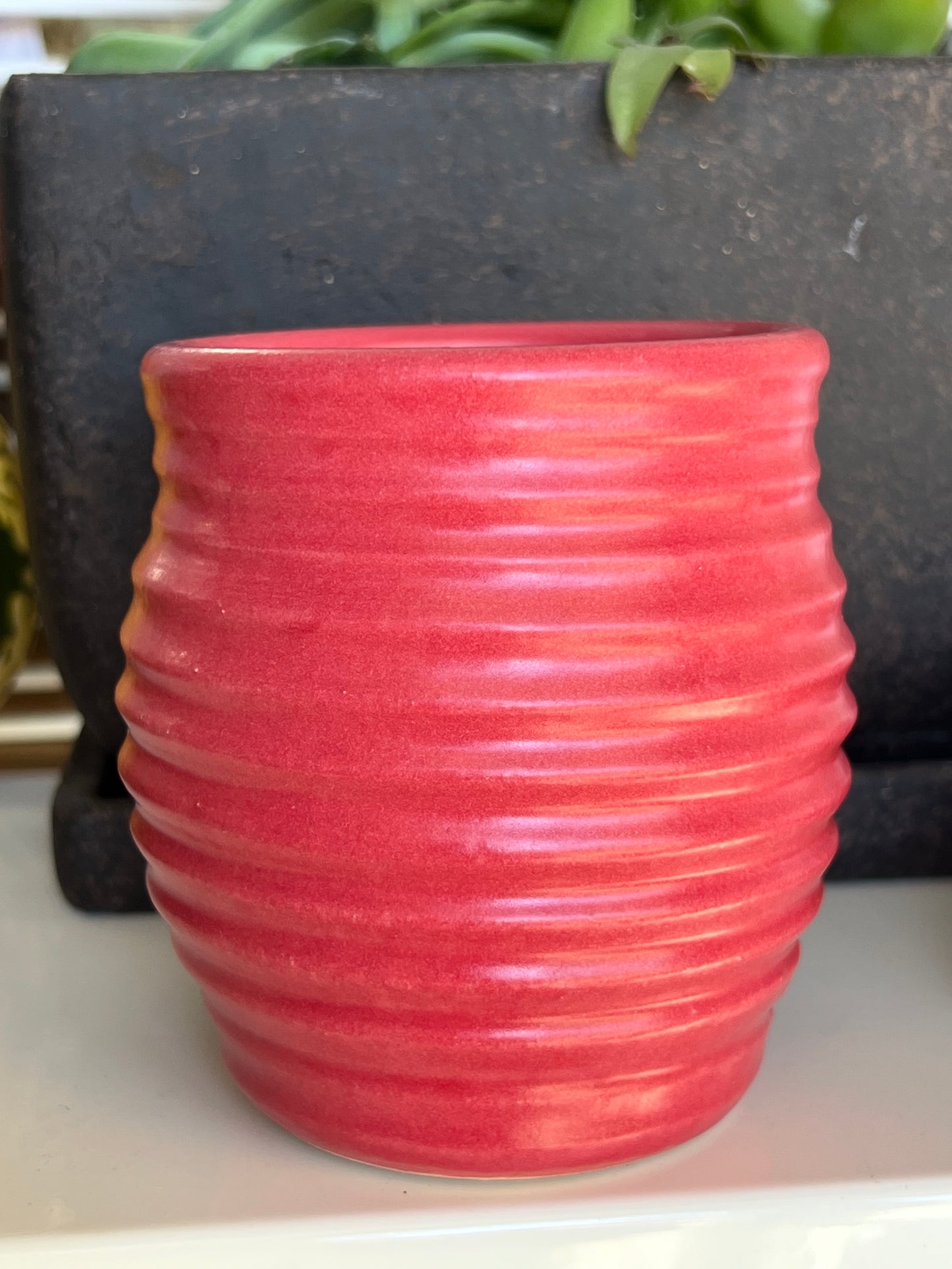 MP Stamped Candle Crock in Red - Winter Birch Scent