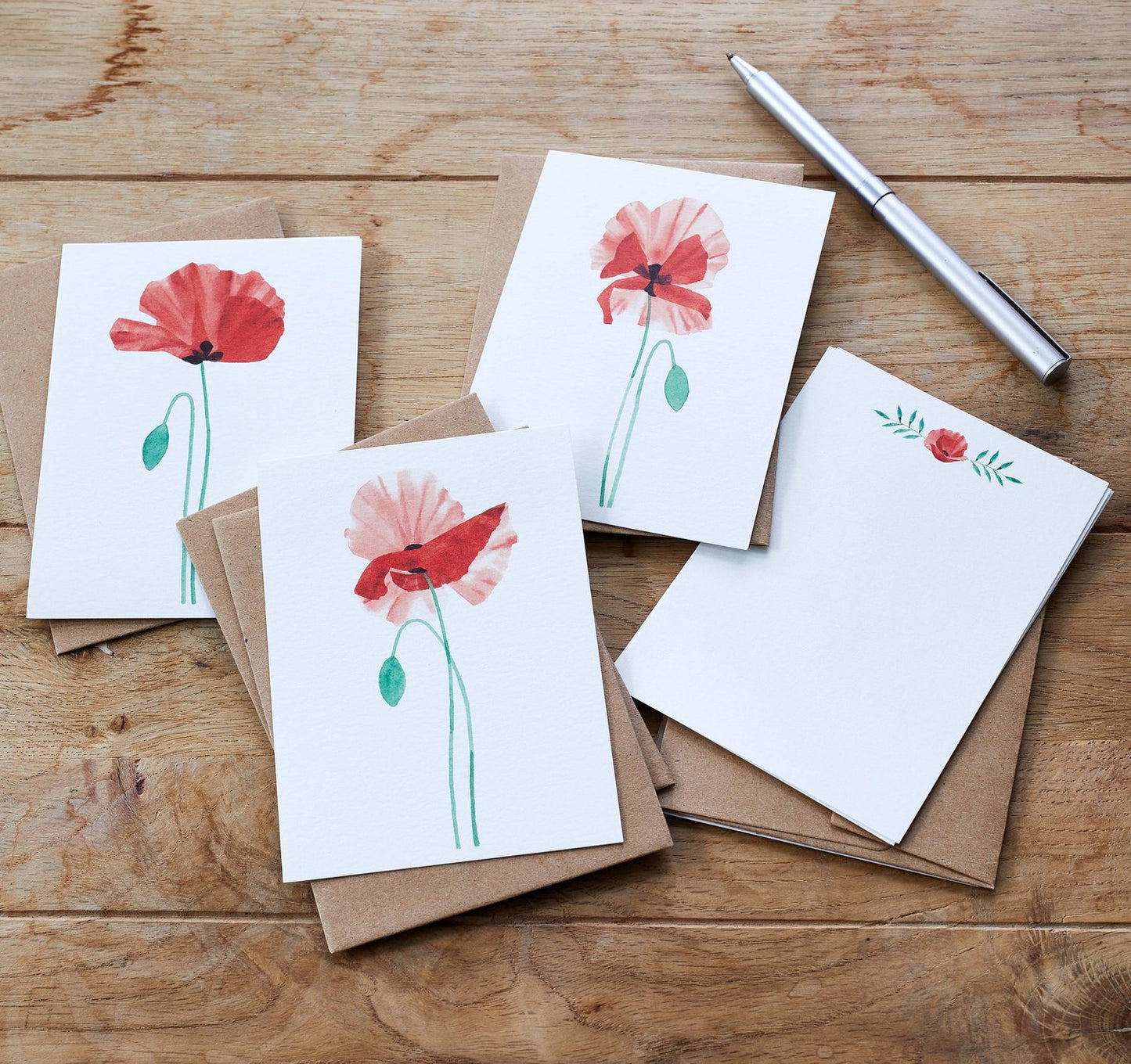 Wild Poppy Notecard Set