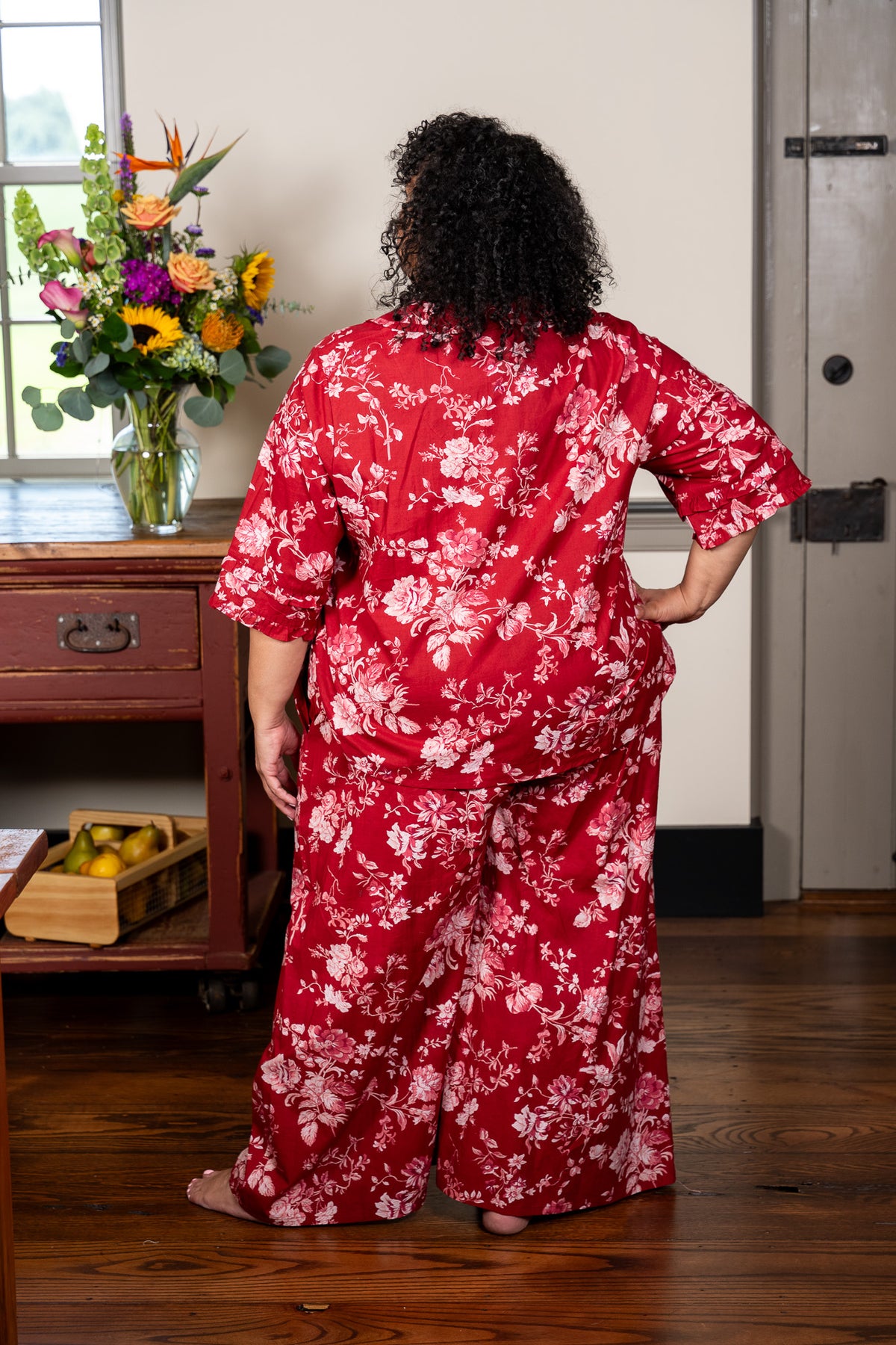 Milene Pajama Set in Wine