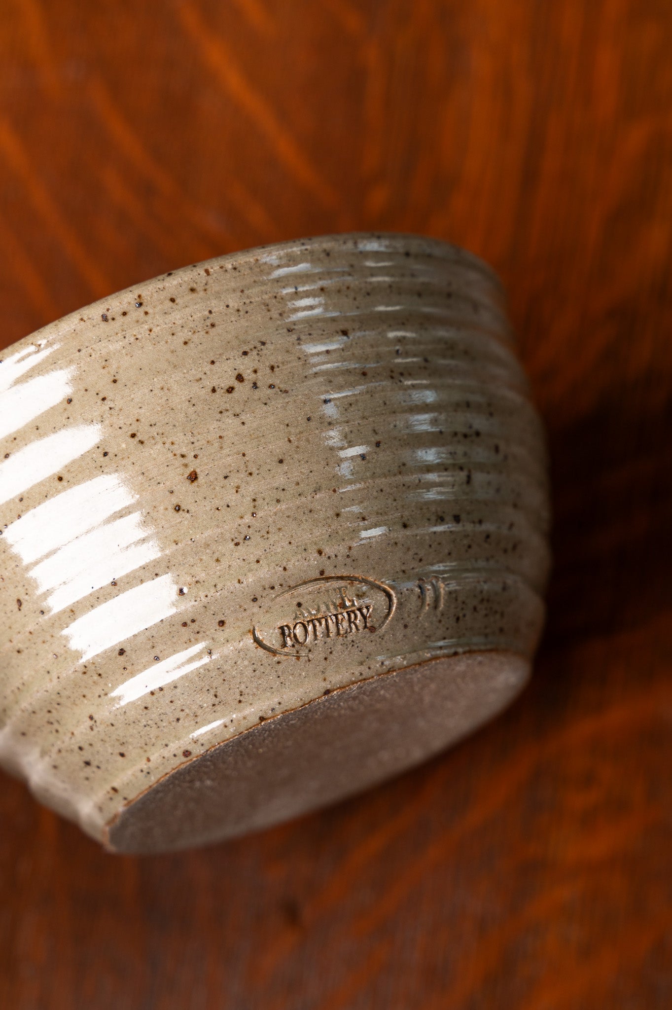 Let's Dip Again Small Ridges Bowl in Mocha