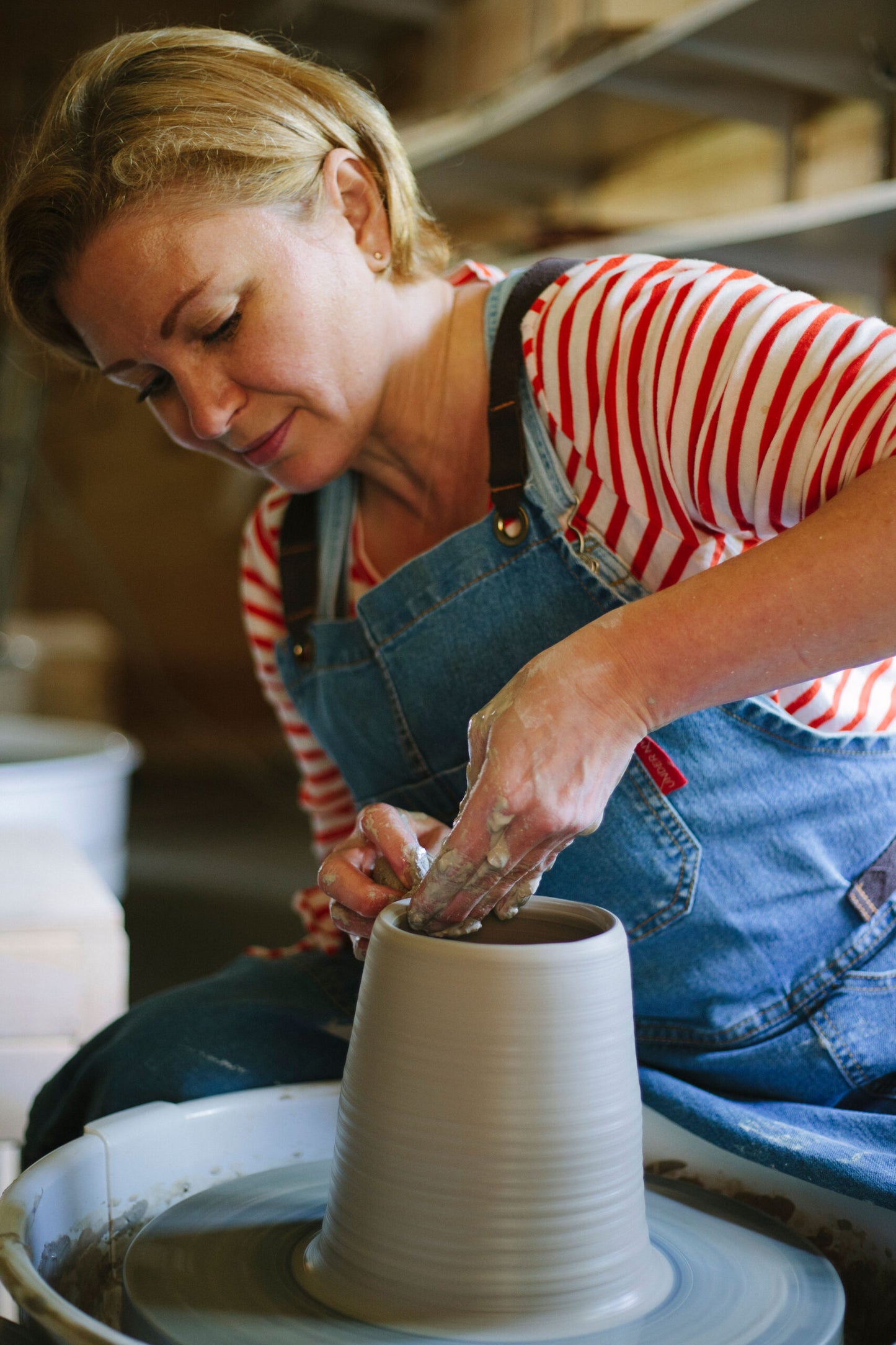 French Butter Crock in Prairie Green