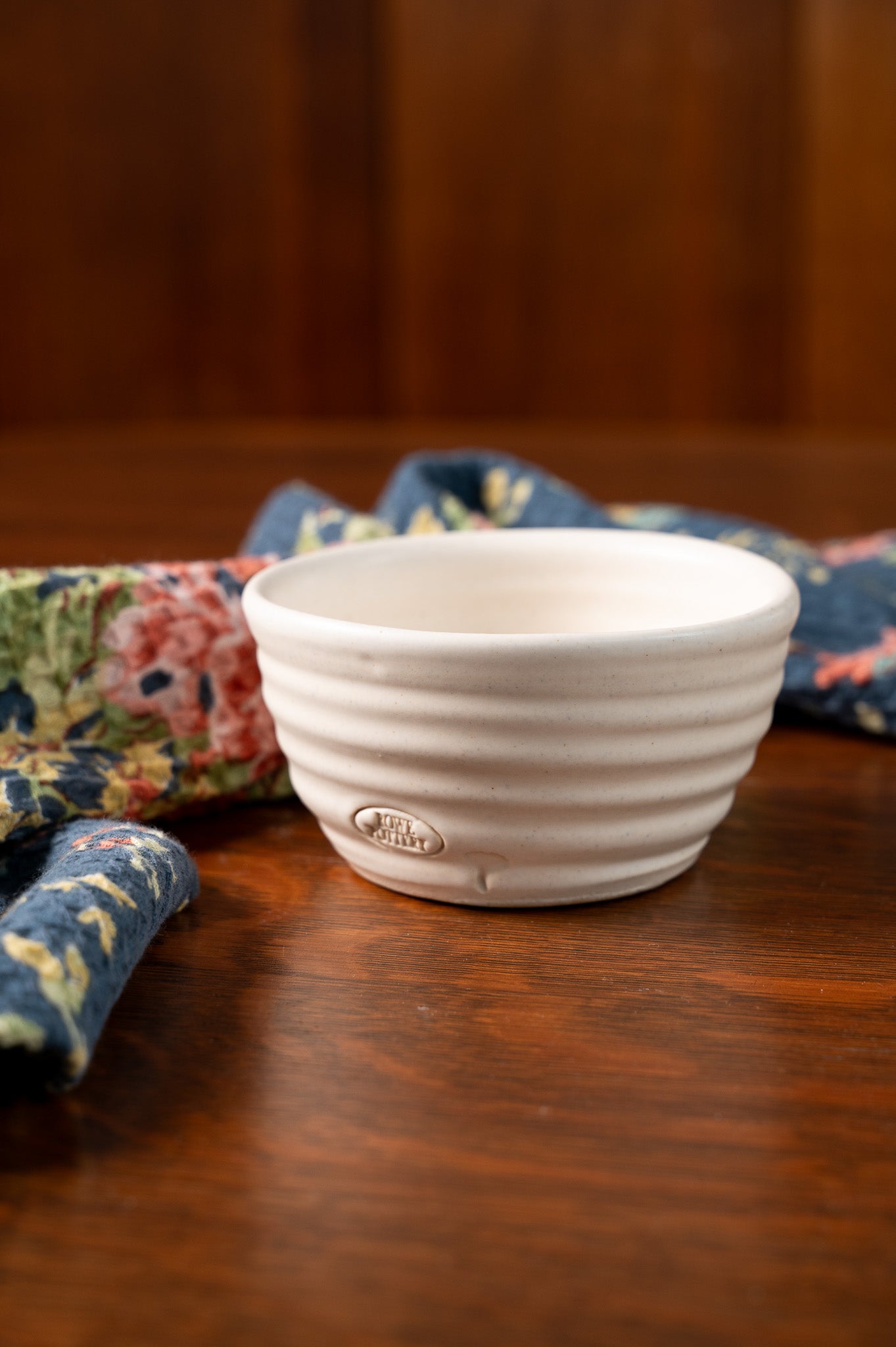 Let's Dip Again Small Ridges Bowl in Prairie Linen