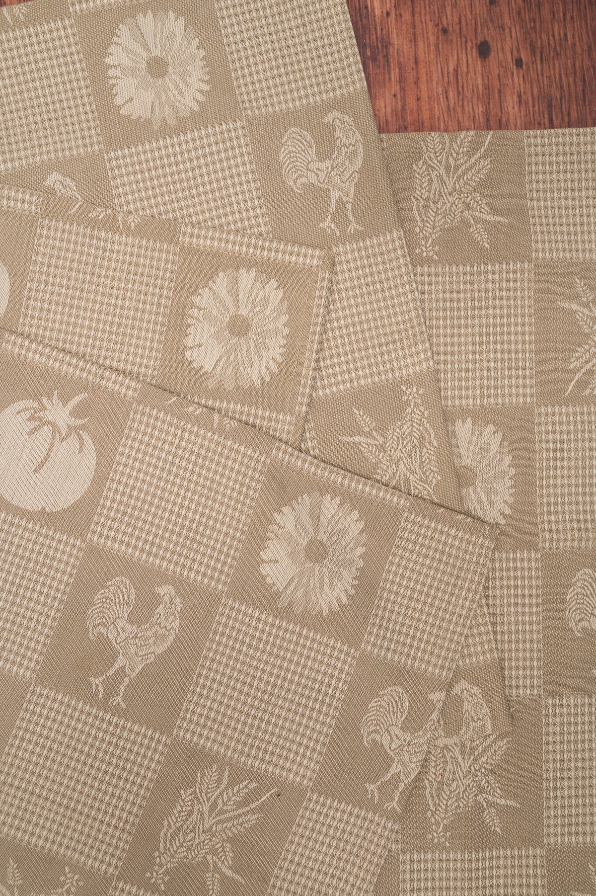 Prairie Kitchen Jacquard Napkins in Tan, Set of 4