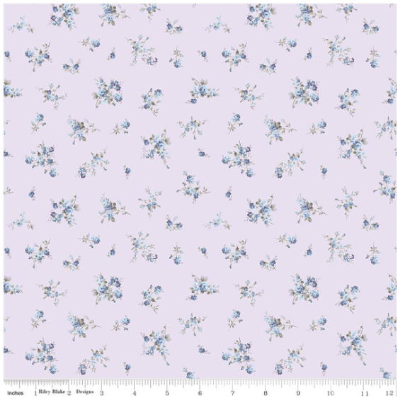 Daybreak on the Prairie Purple Bouquet, Fabric by the Yard
