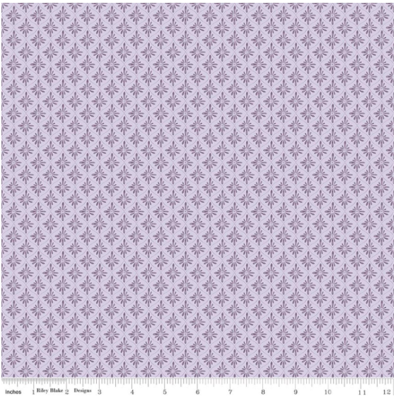 Daybreak on the Prairie Purple Geo, Fabric by the Yard