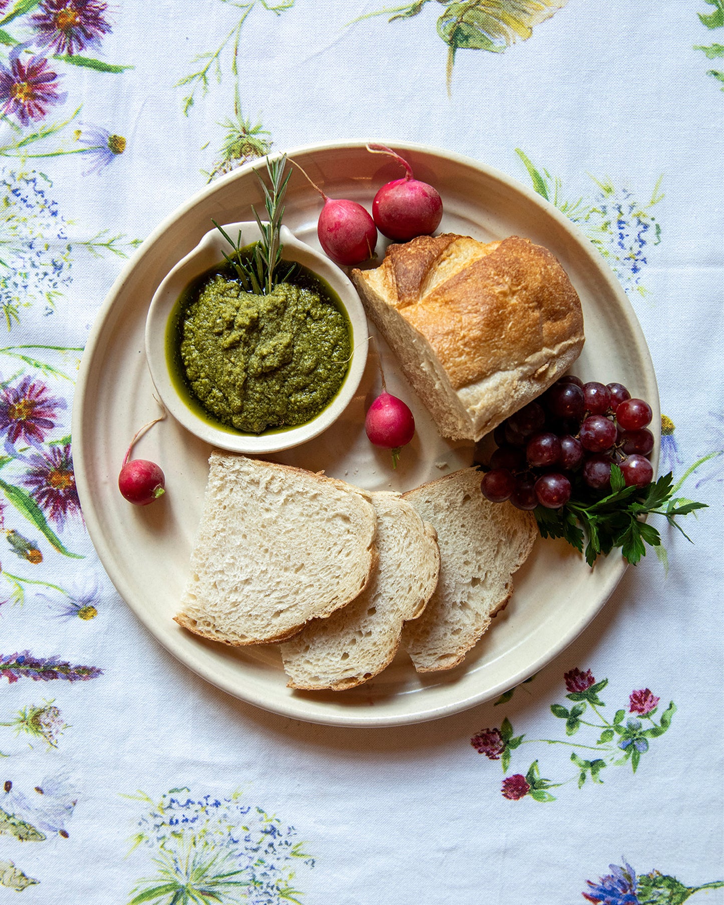 Prairie Linen Large Ridges Platter