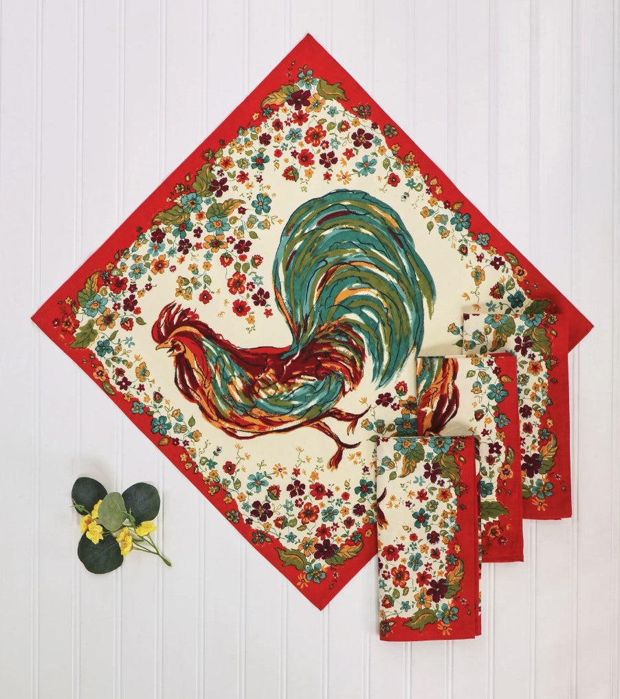 Prairie Rooster Napkins, Set of 4