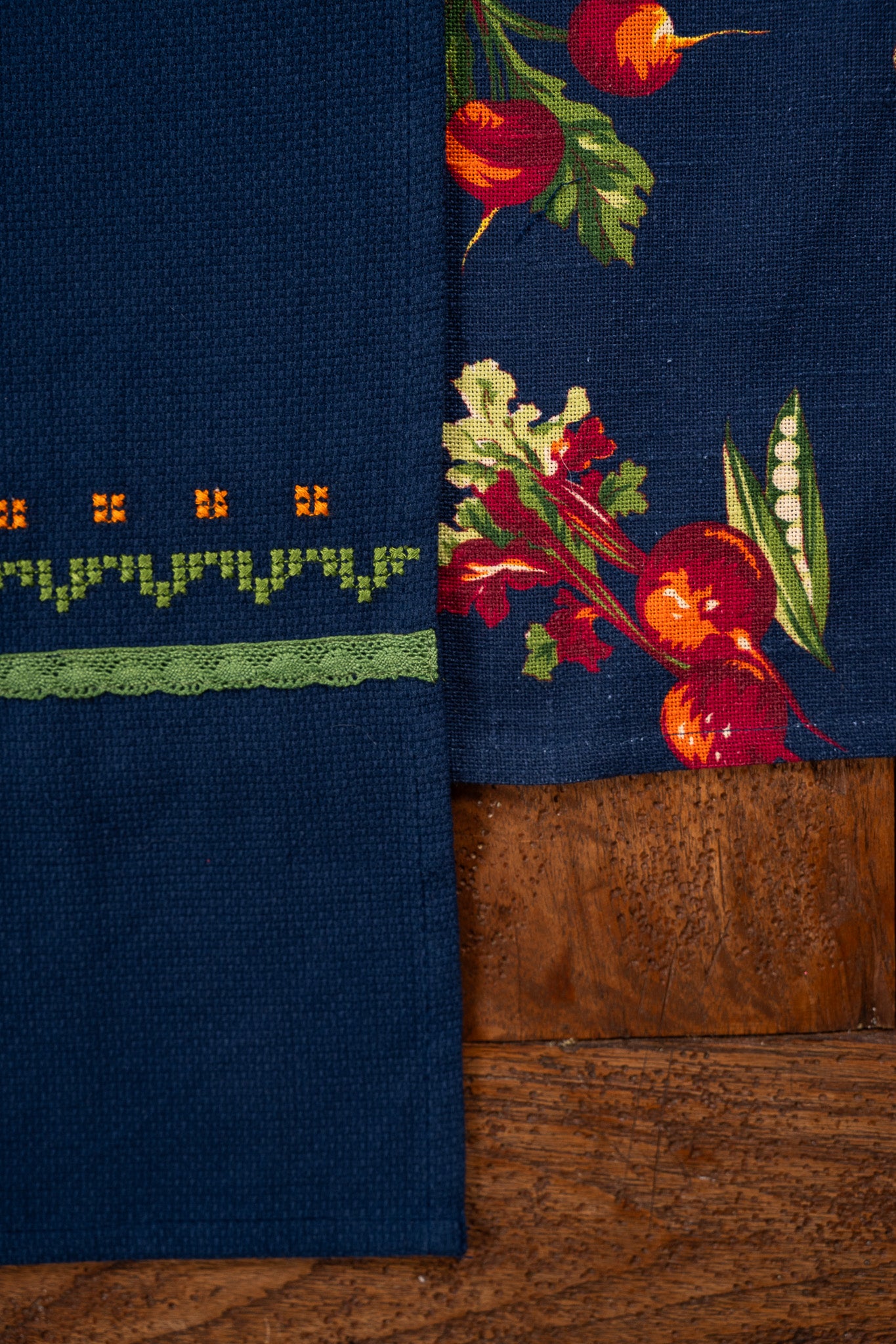 Farm Fresh Embroidered Tea Towels, Set of 2