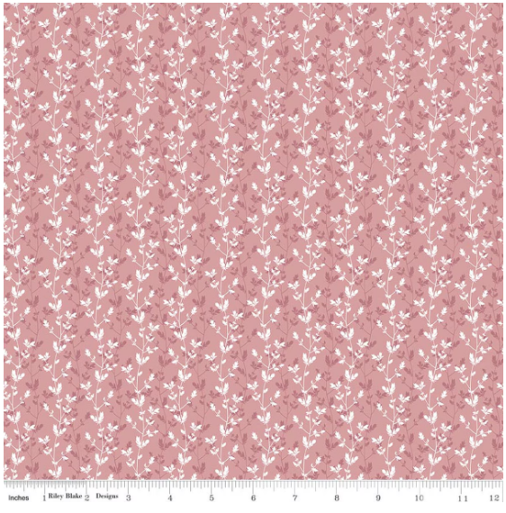 Daybreak on the Prairie Rose Silhouette Floral, Fabric by the Yard
