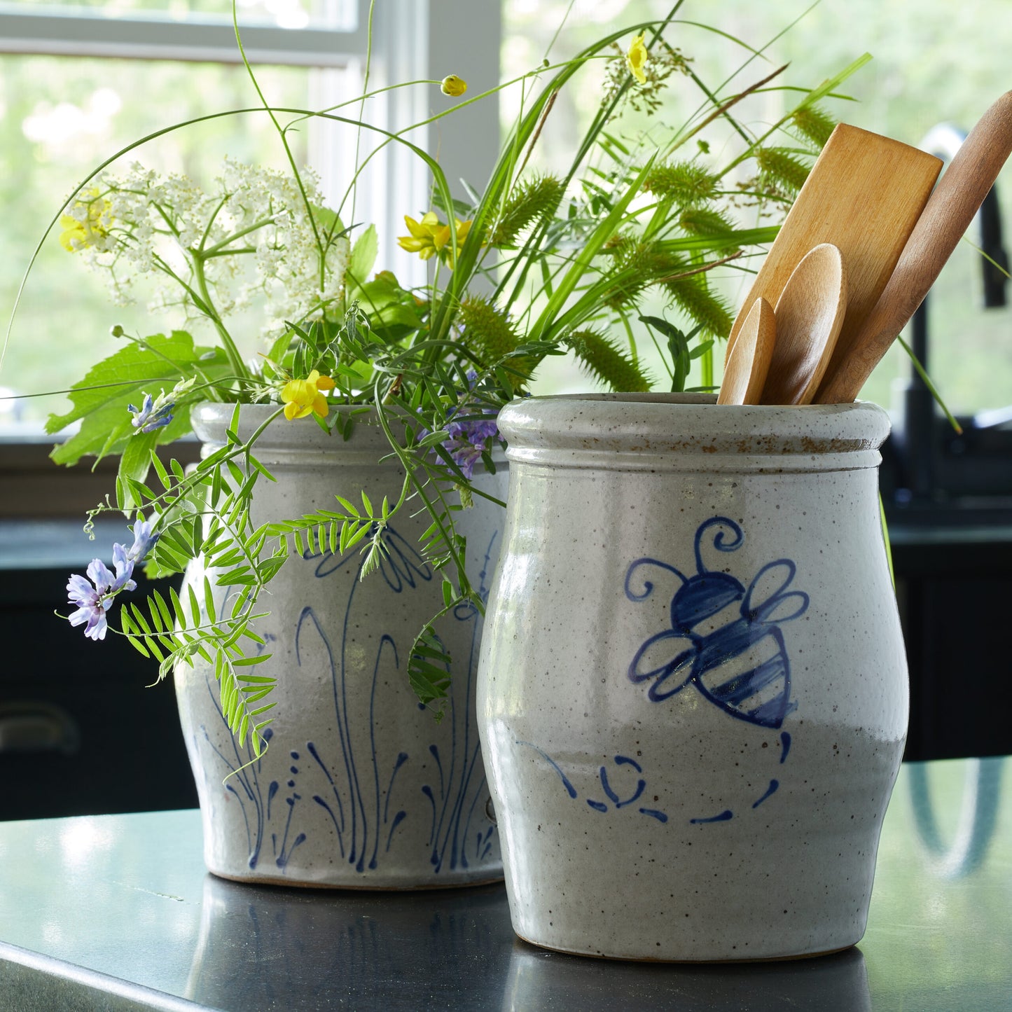 Wildflower Utensil Jar