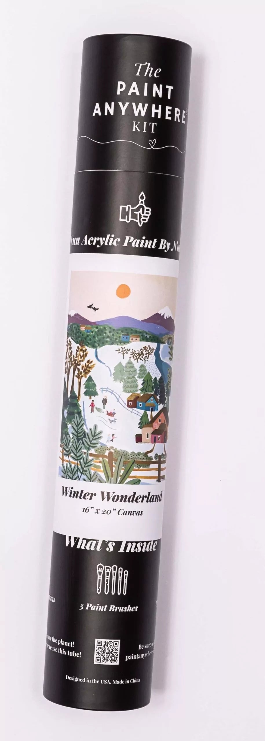 Snow Scene Paint-By-Numbers Kit