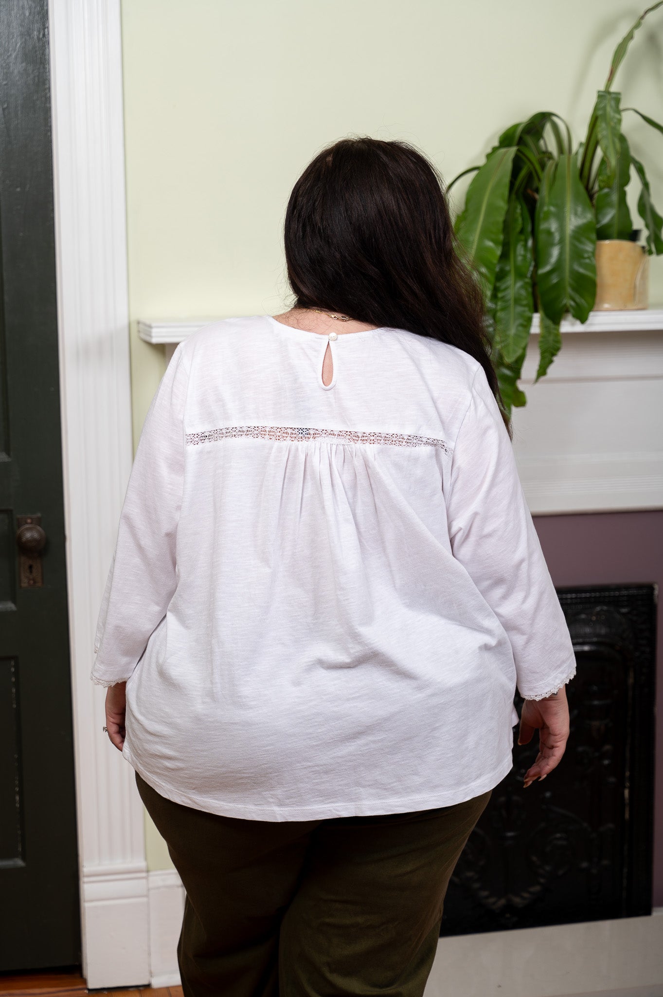 The Whisper Lace Tee in White