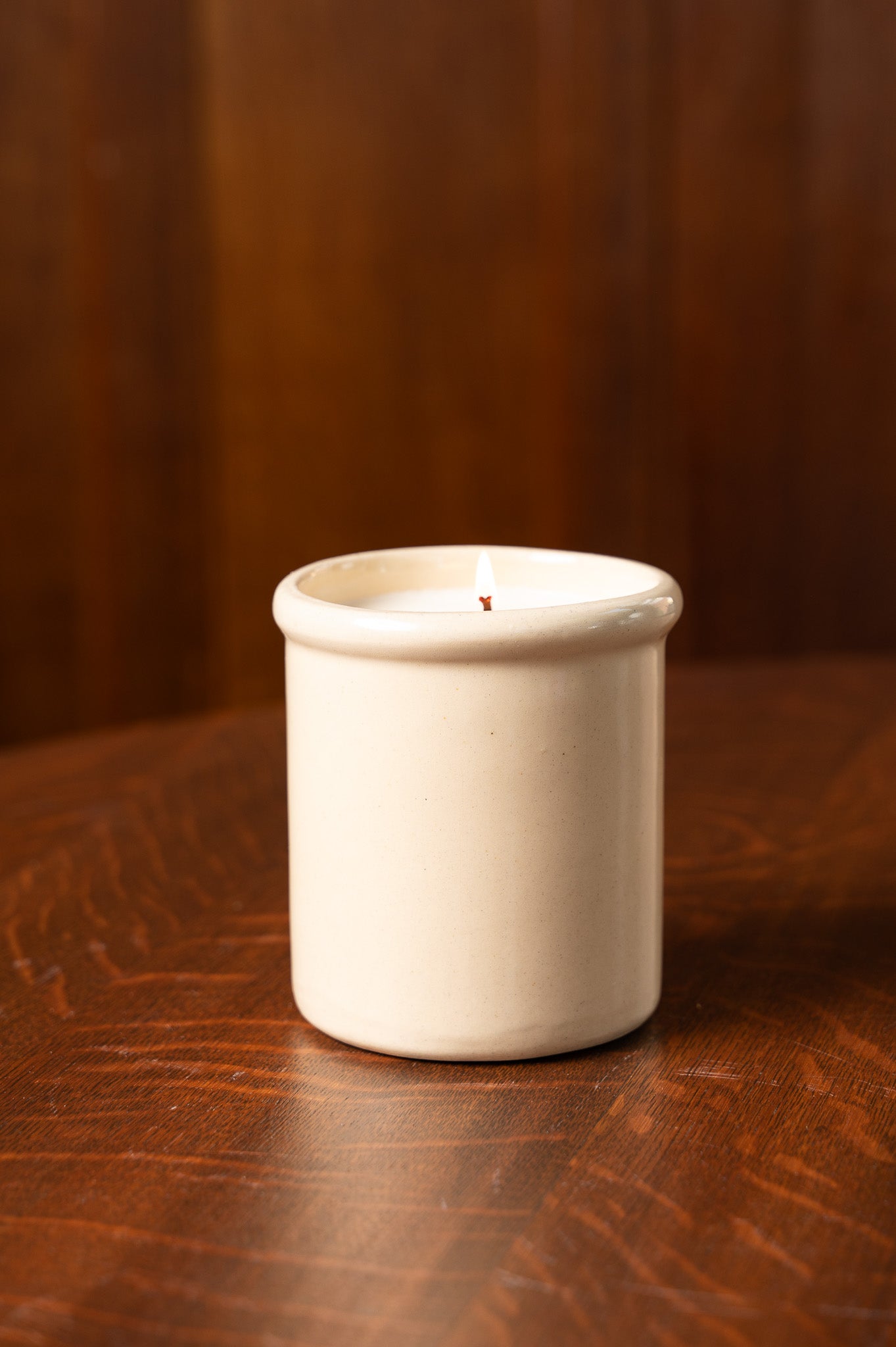 Winter Birch Candle Crock in Winterbark Pine