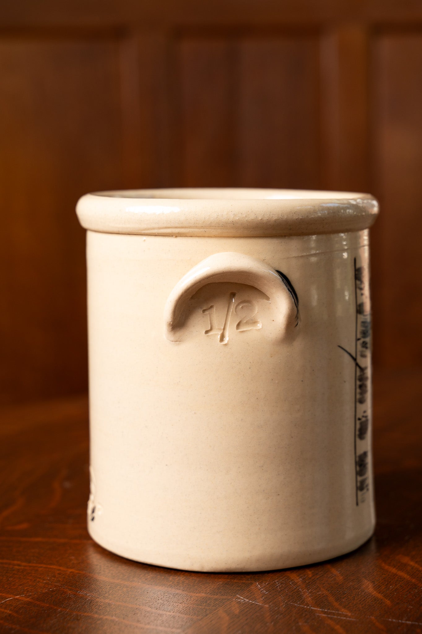 Winter Birch Handled Half-Gallon Crock