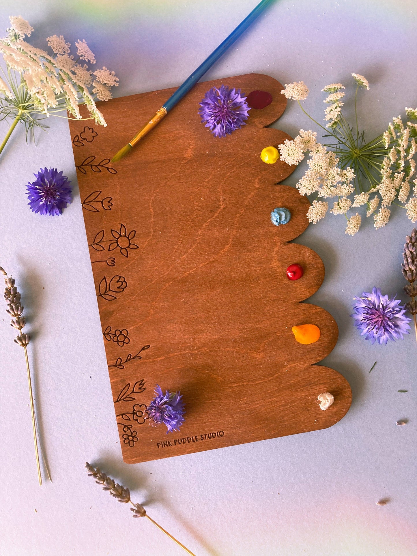 Wildflower Wood Watercolor Art Palette